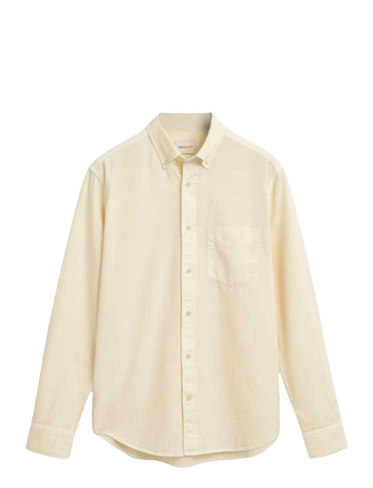 GANT Reg Gmnt Dyed Twill Shirt Cream - L - Herren
