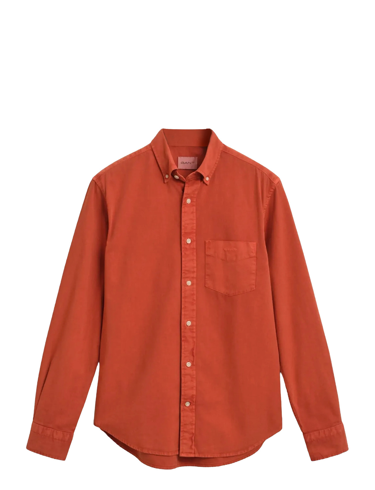 GANT Reg Gmnt Dyed Twill Shirt Orange - M - Herren