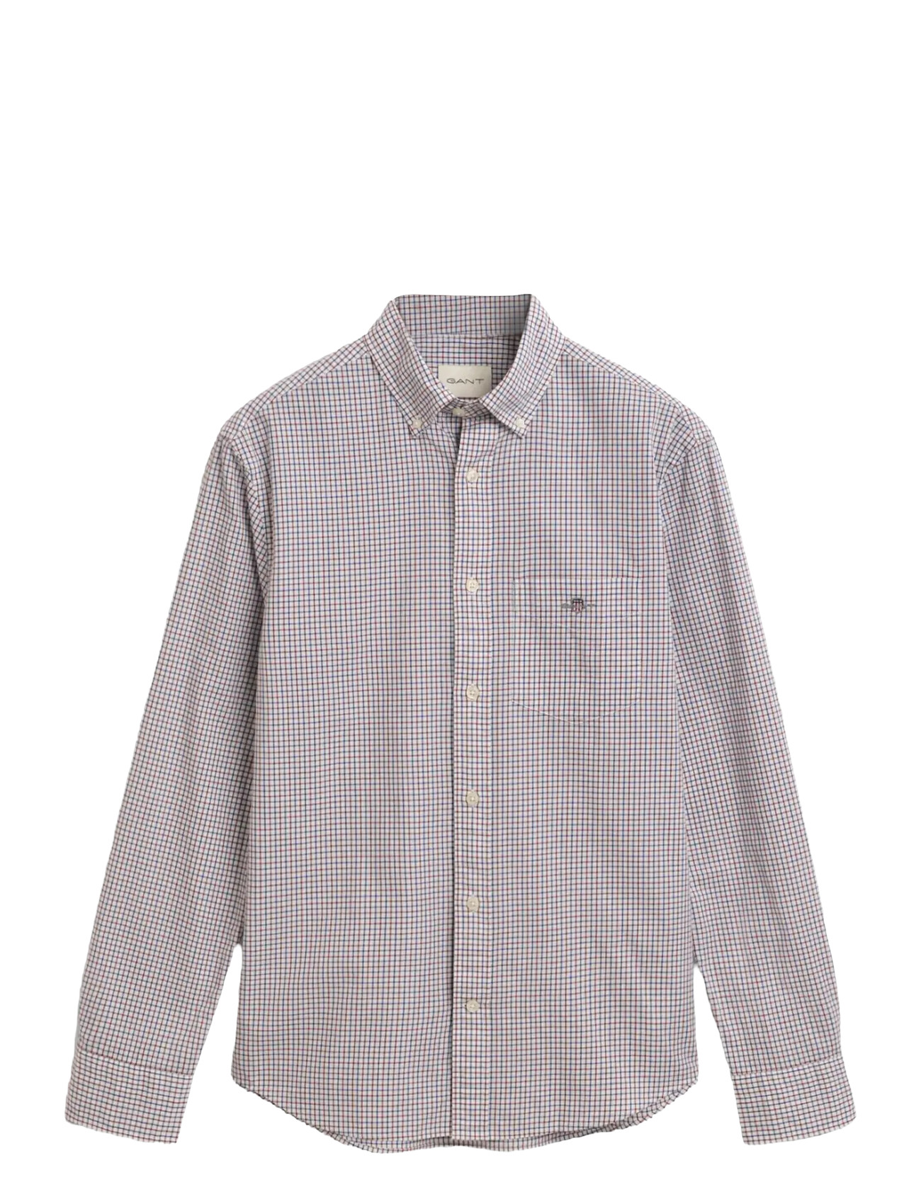 GANT Reg Classic Poplin Micro Check, L, Multi/patterned, Shirts > Checkered Shirt, Herre