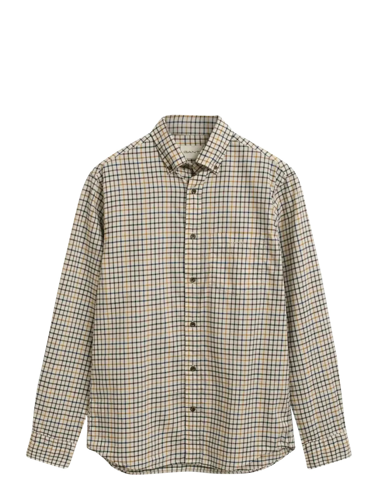 GANT Reg Twill Check Shirt Braun - XXXL - Herren