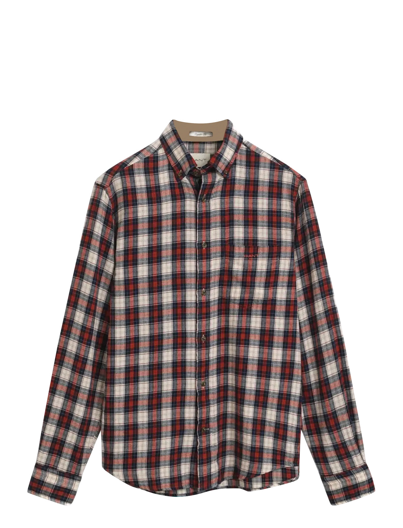 GANT Reg Windblown Flannel Check Shirt Braun - S - Herren