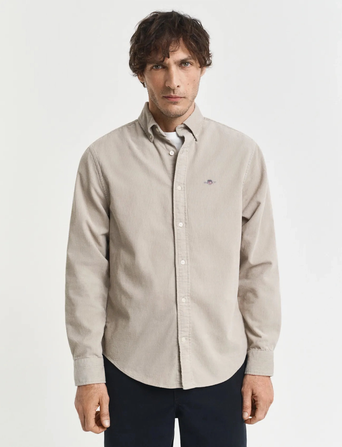 GANT Reg Corduroy Shirt, L, Shirts > Corduroy Shirts, Herre