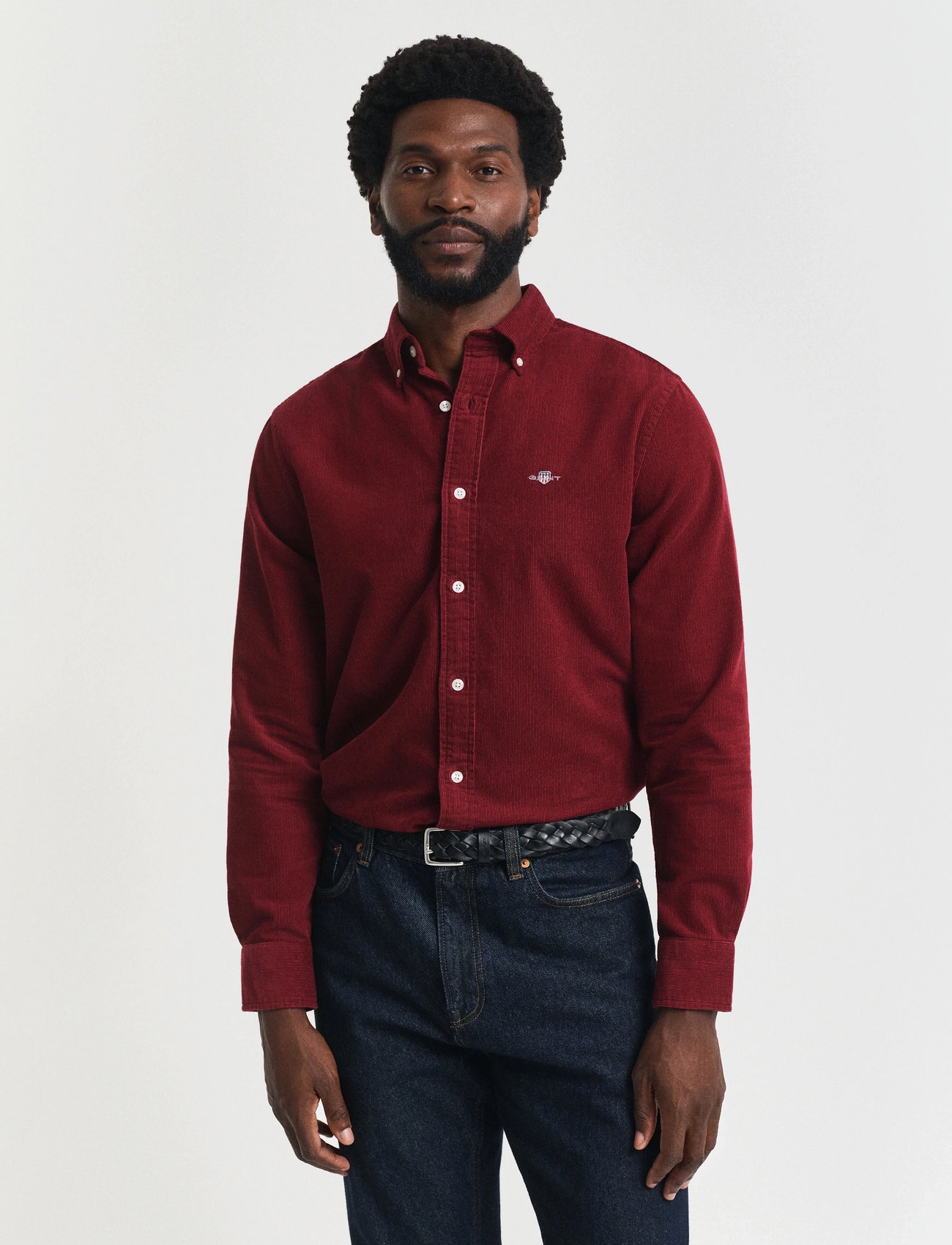 GANT Reg Corduroy Shirt, S, Red, Shirts > Corduroy Shirts, Herre