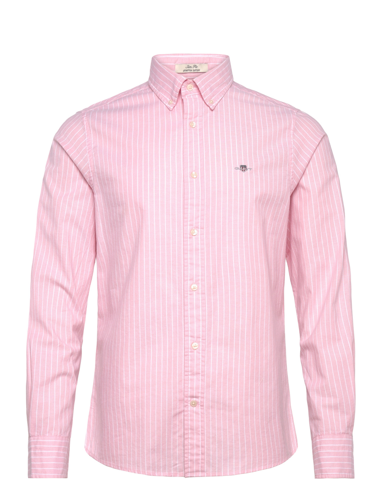 GANT Slim Oxford Stretch Stripe Shirt, XL, Pink, Shirts > Oxford Shirt, Herre