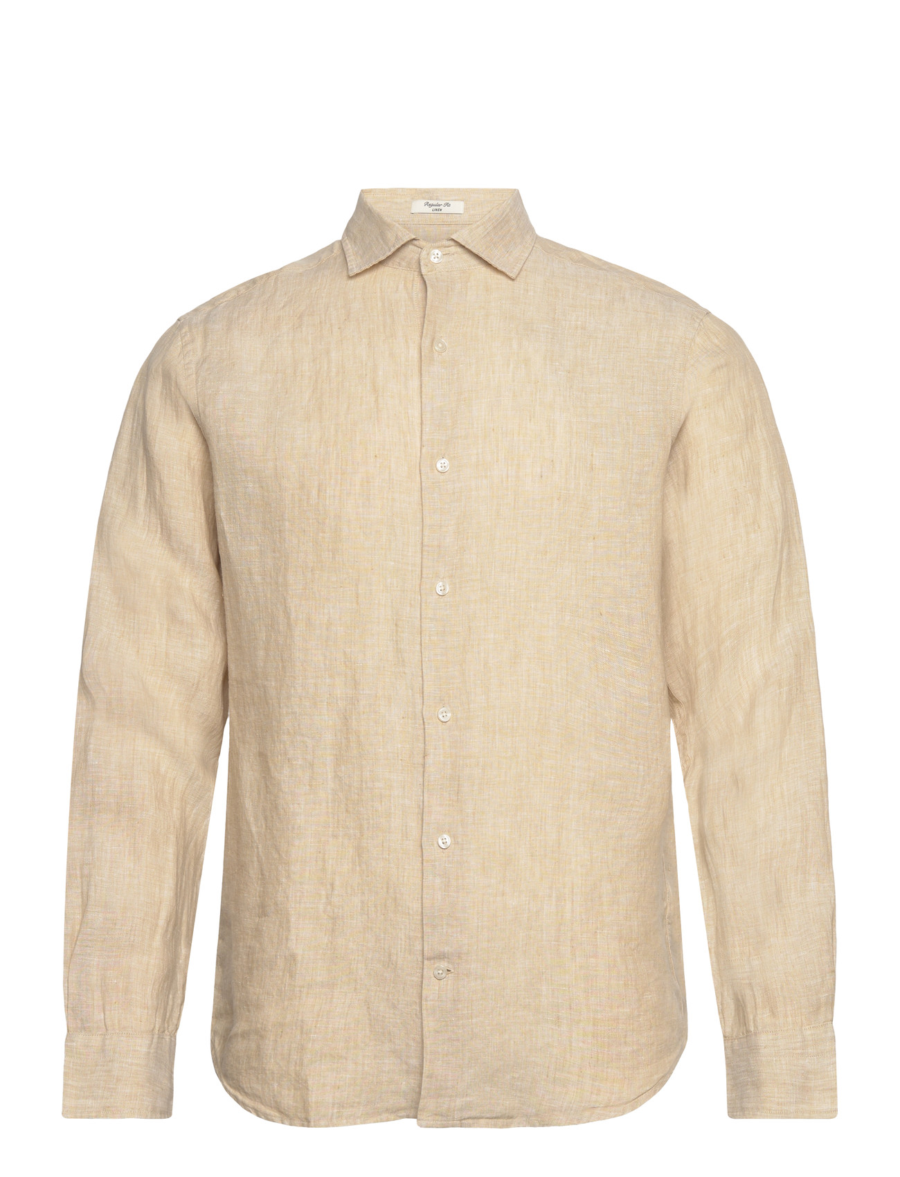 GANT Reg Linen Shirt, XL, Beige, Skjorter > Skjorter I Hør, Herre