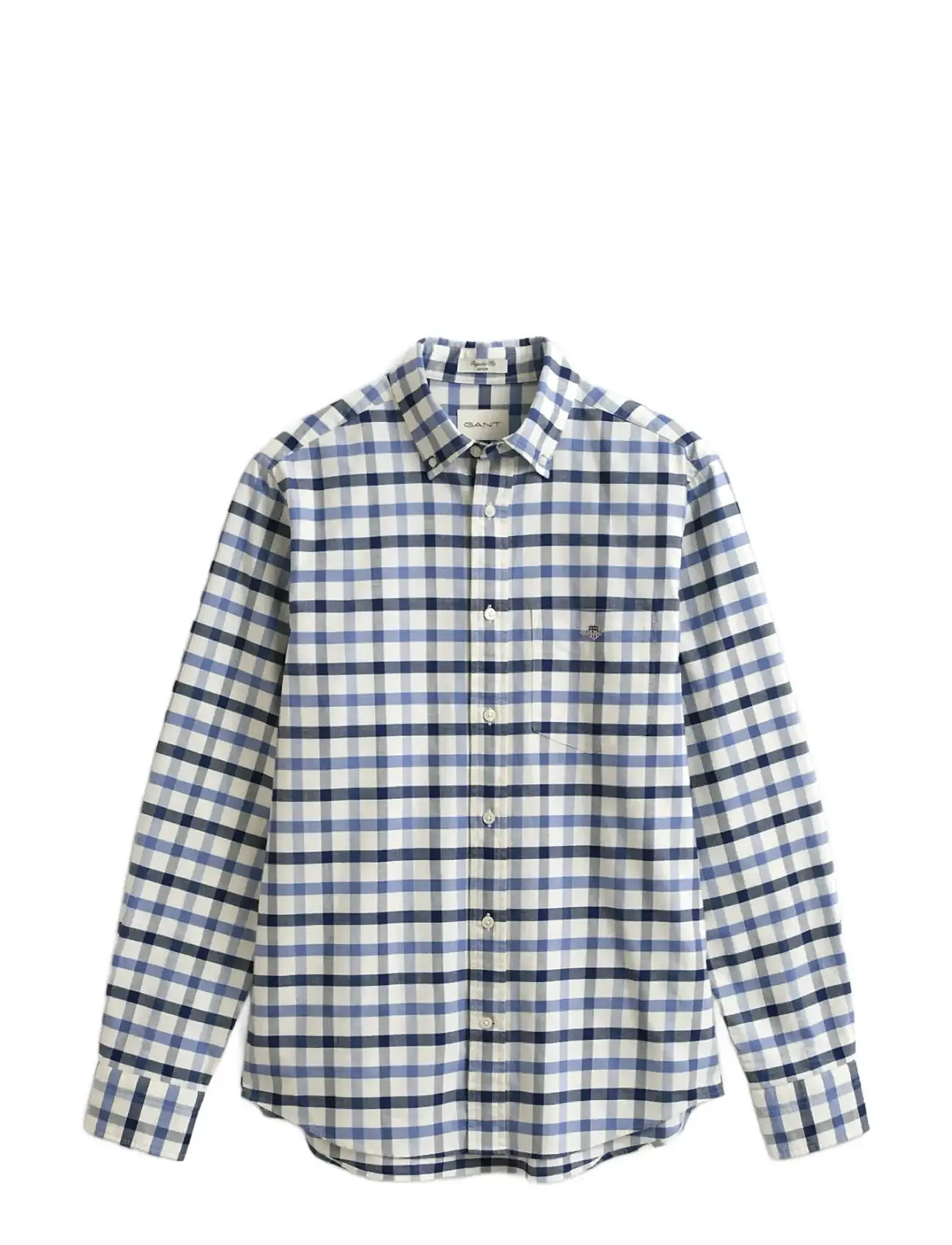 GANT Reg Oxford Check Shirt Blau - XXL - Herren