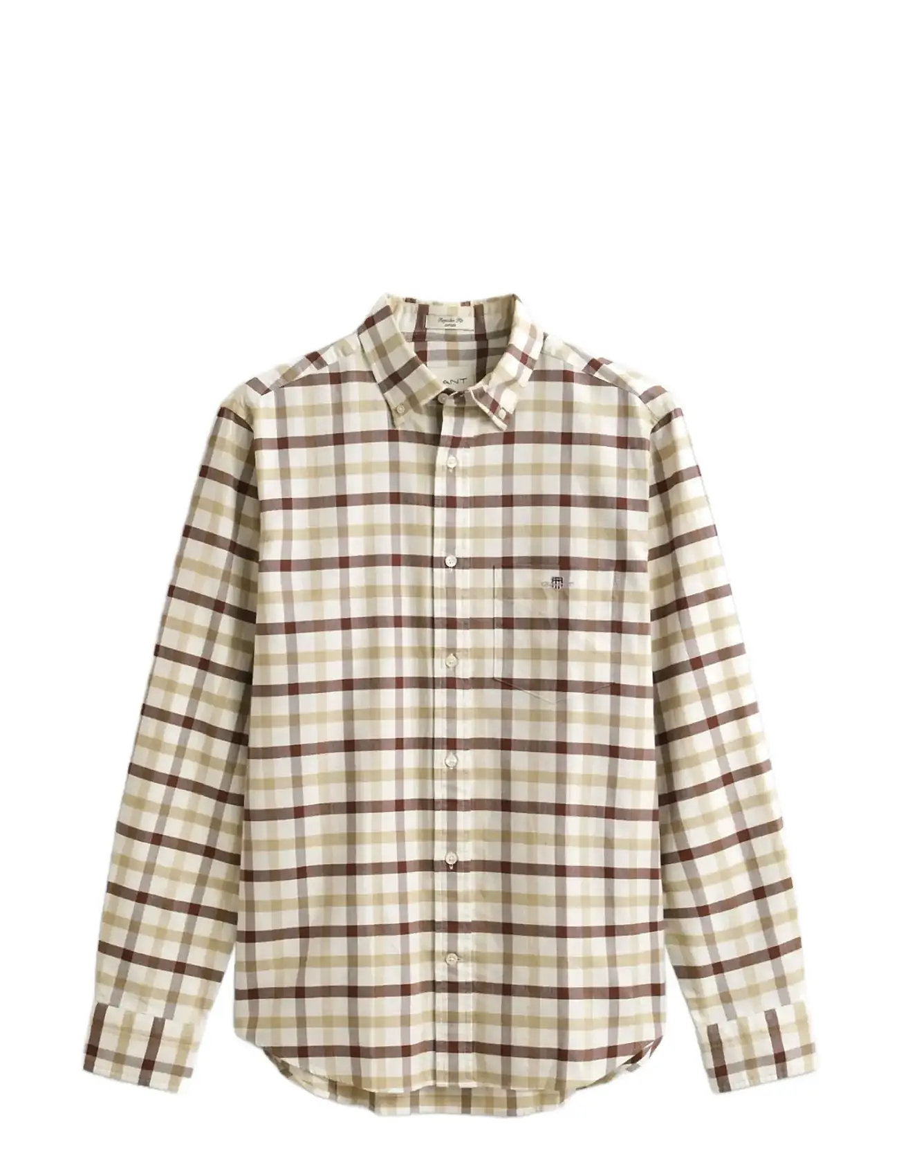 GANT Reg Oxford Check Shirt Braun - XXXL - Herren