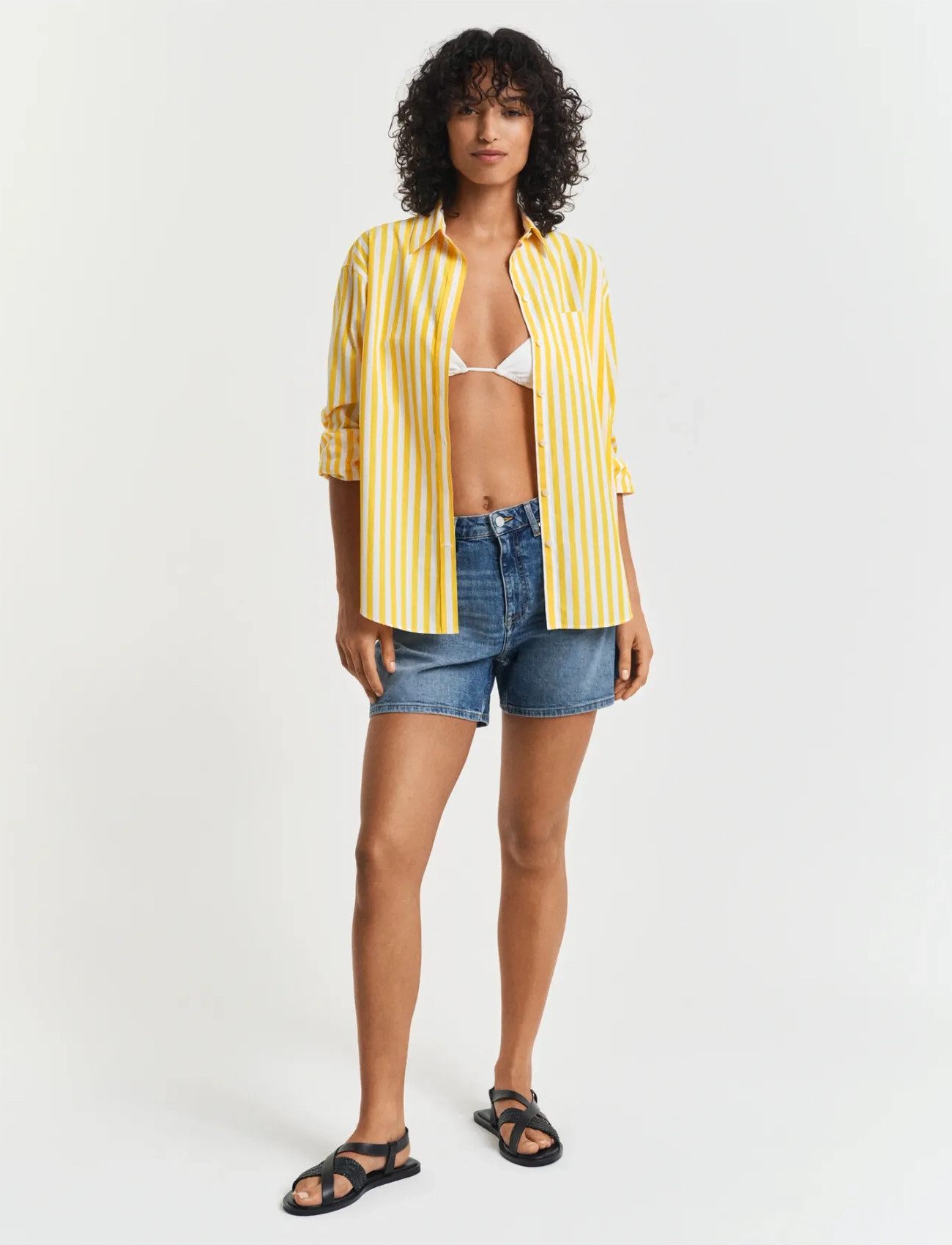 GANT Reg Denim Shorts, 29, Blue, Shorts > Denim Shorts, Dame