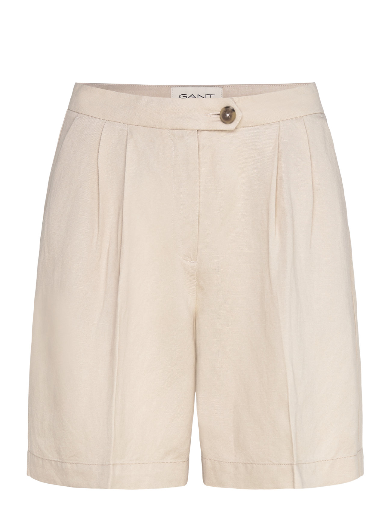 GANT Tailored Linen Shorts, 36, Cream, Shorts > Chino-Shorts, Dame