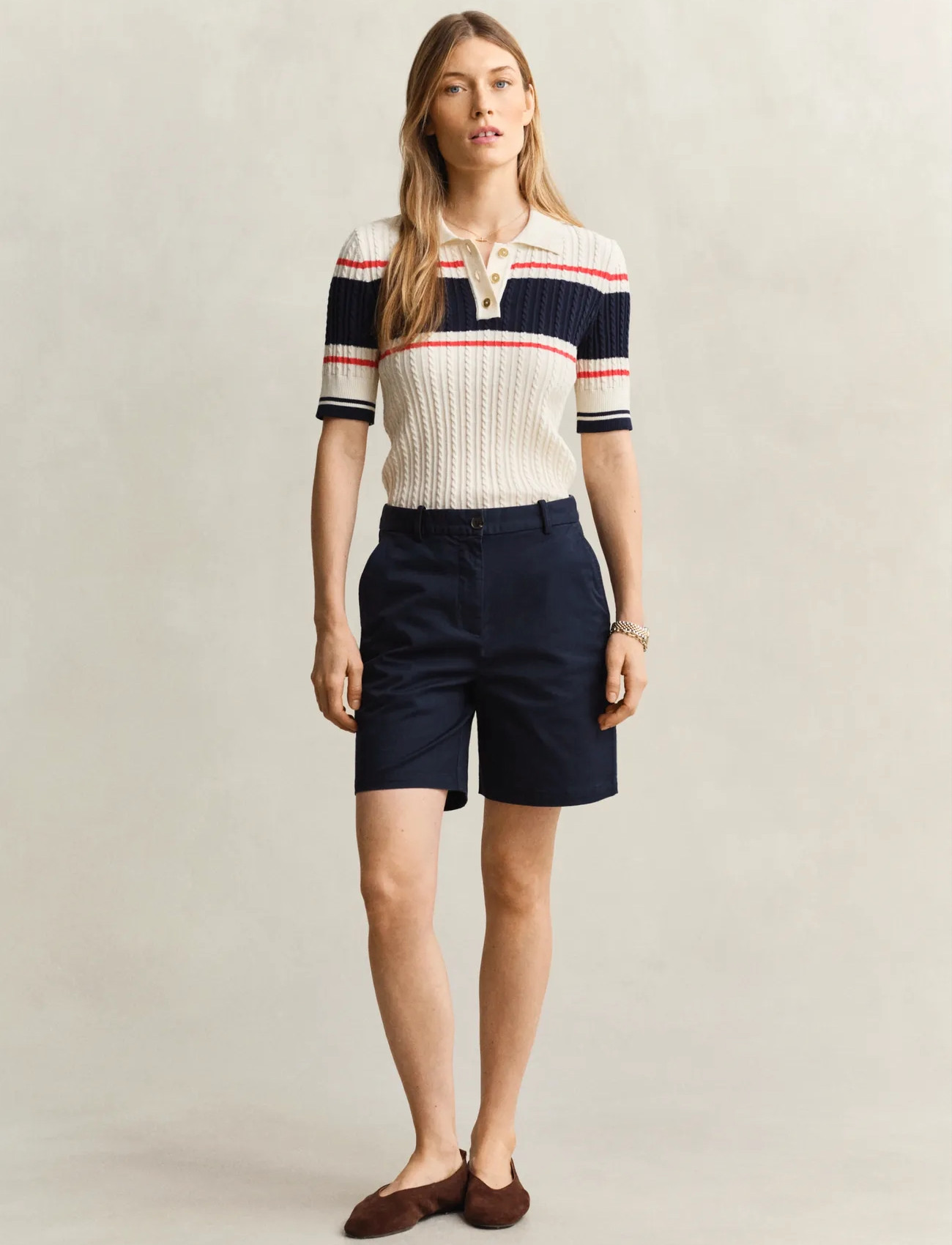 GANT Chino Shorts, 42, Navy, Shorts > Chino-Shorts, Dame