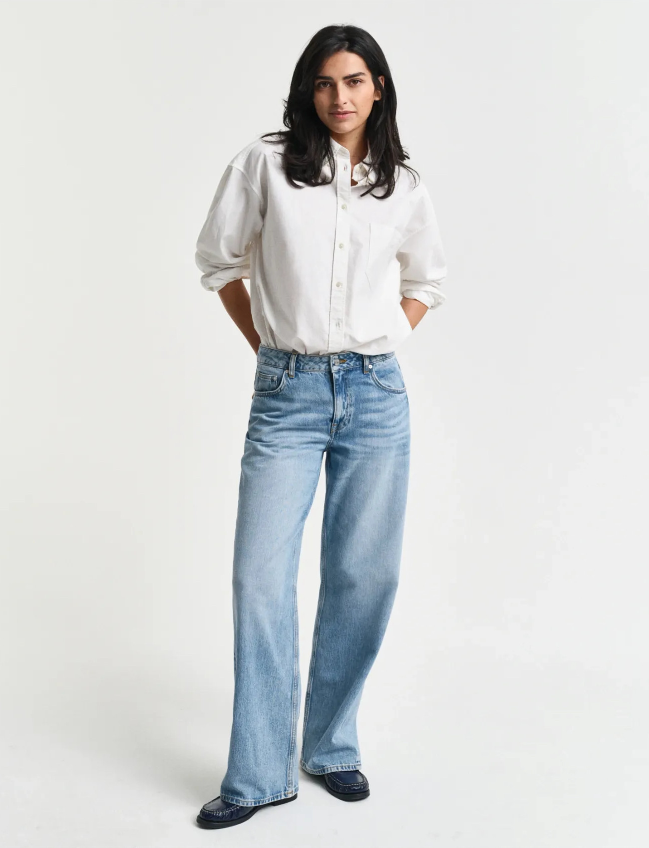 GANT Rel Straight Jeans, 30, Blue, Jeans > Lige-Almindelige, Dame