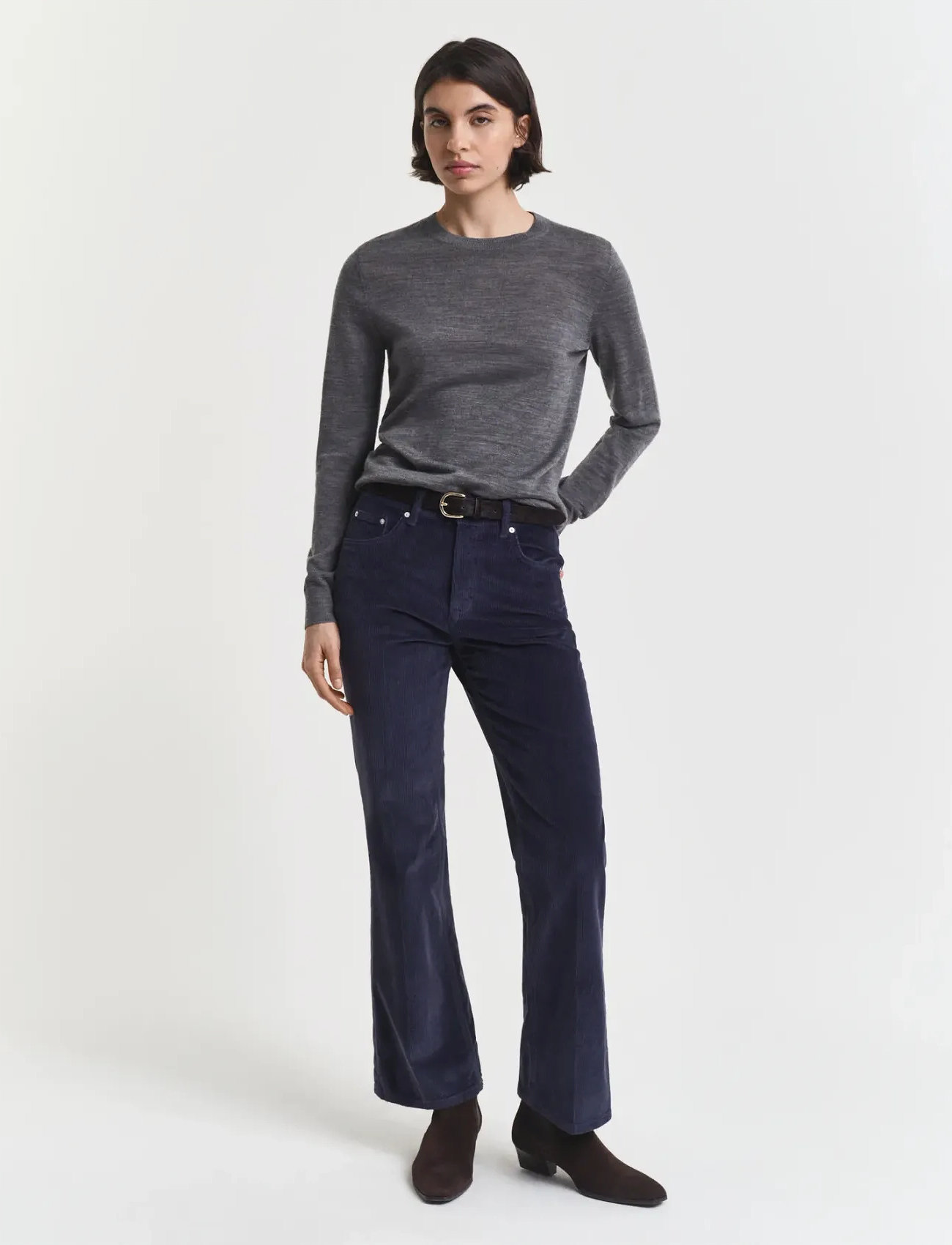 GANT Corduroy Flare Jeans, 27, Blue, Jeans > Flares, Dame