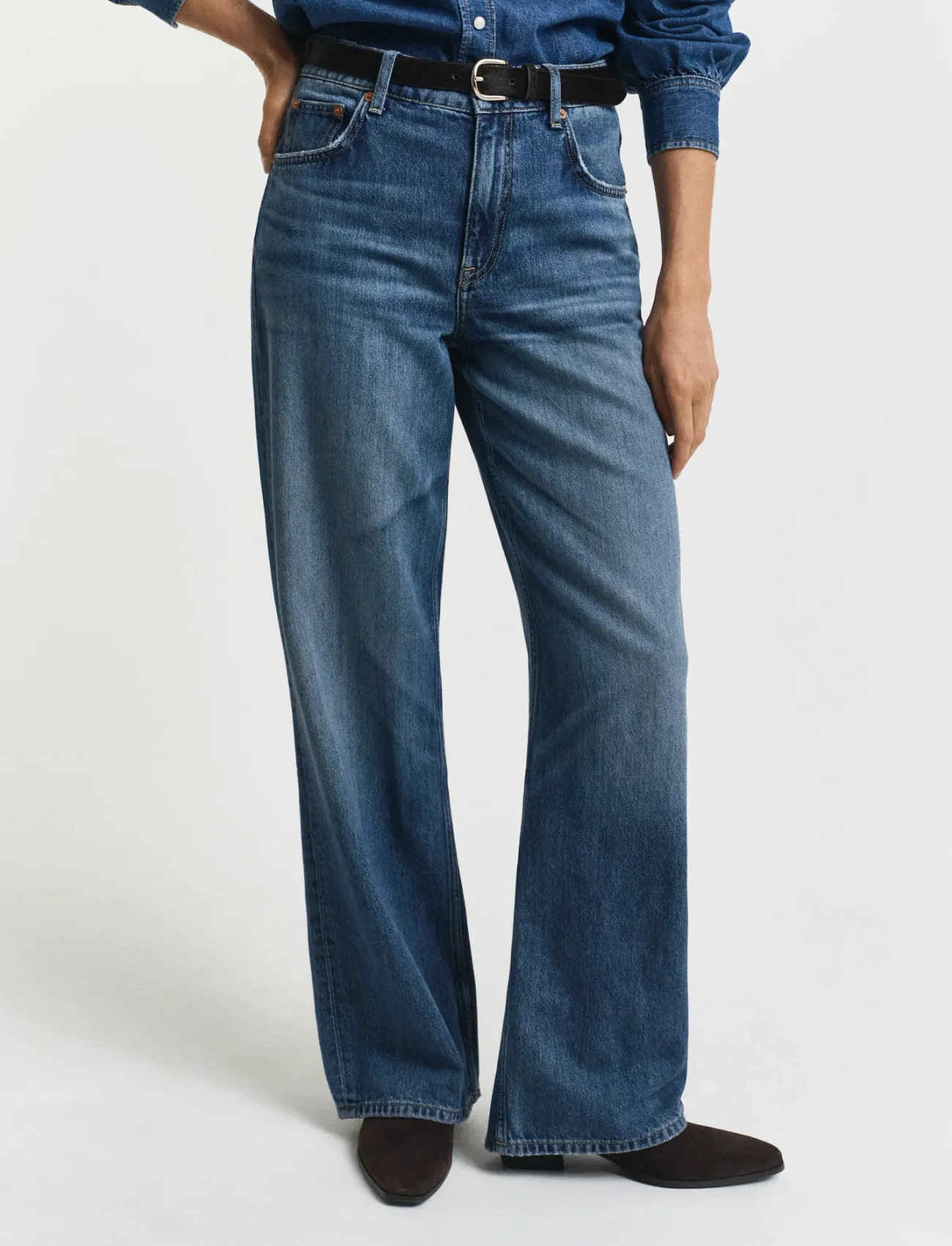 GANT Relaxed Jeans, 29, Blue, Jeans > Vidde, Dame