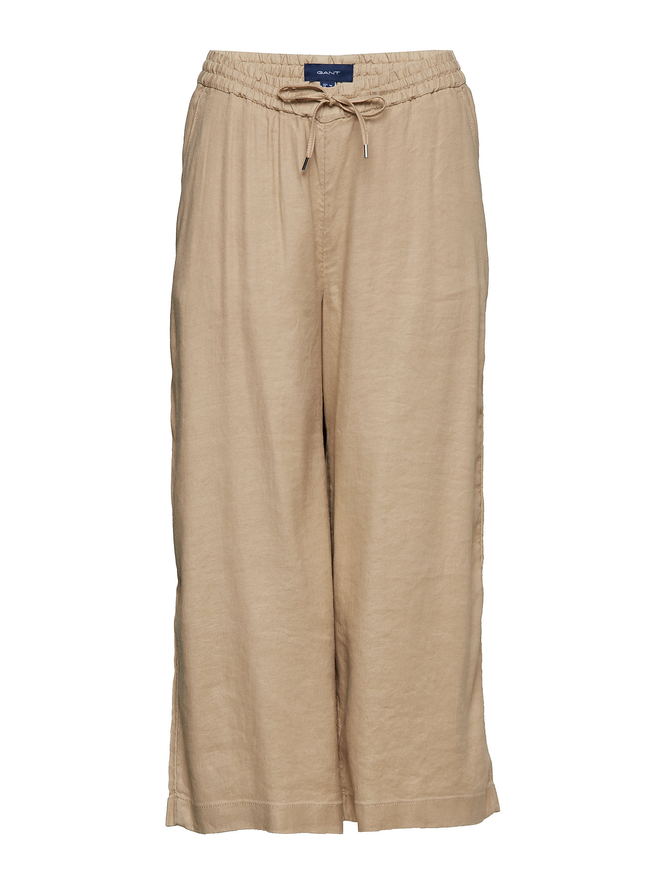 O2 Summer Linen Culotte Wijde Broek Beige Gant gant kopen in de aanbieding