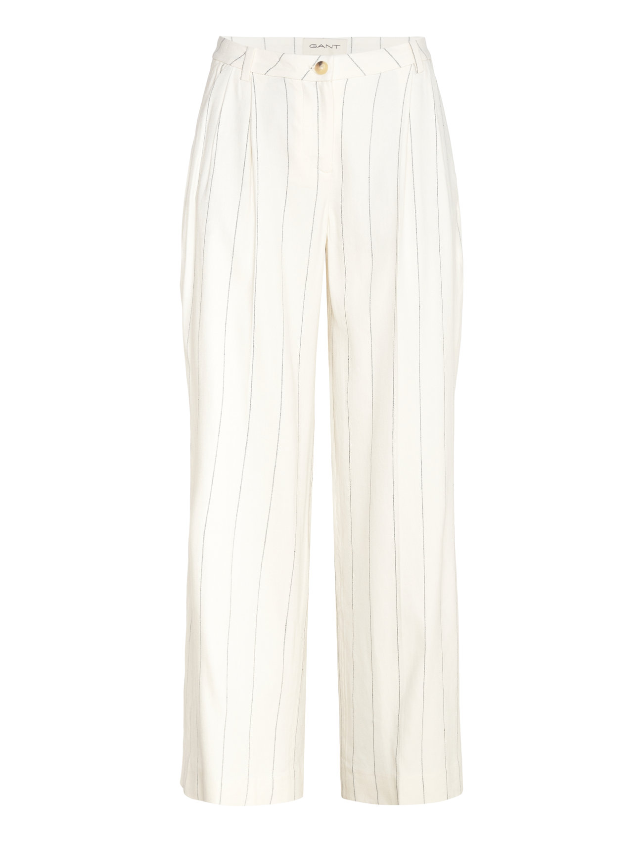 GANT Tailored Pleated Linen Blend Hosen Weiß - 34 - Damen