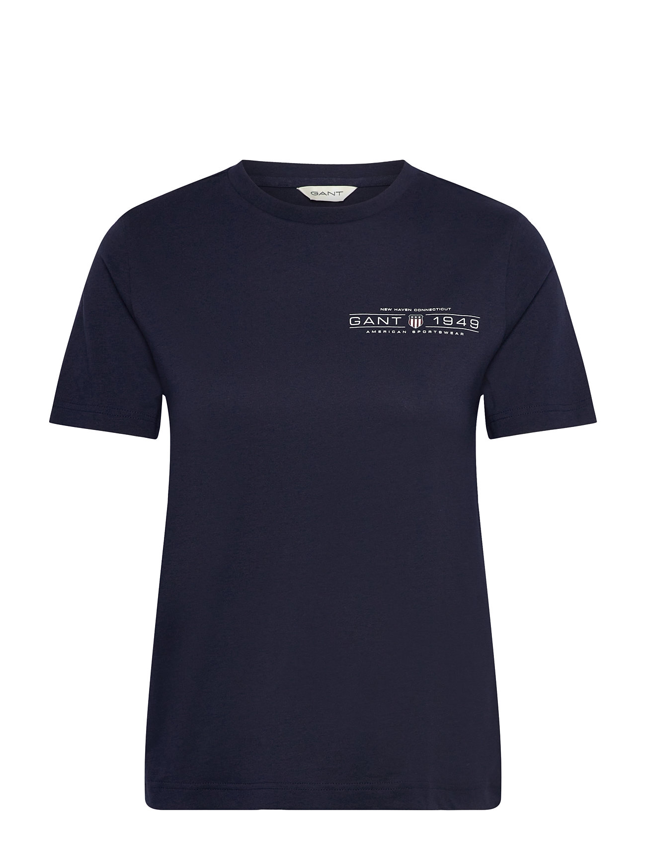 GANT Reg Shield Ss T-Shirt Navy - L - Damen