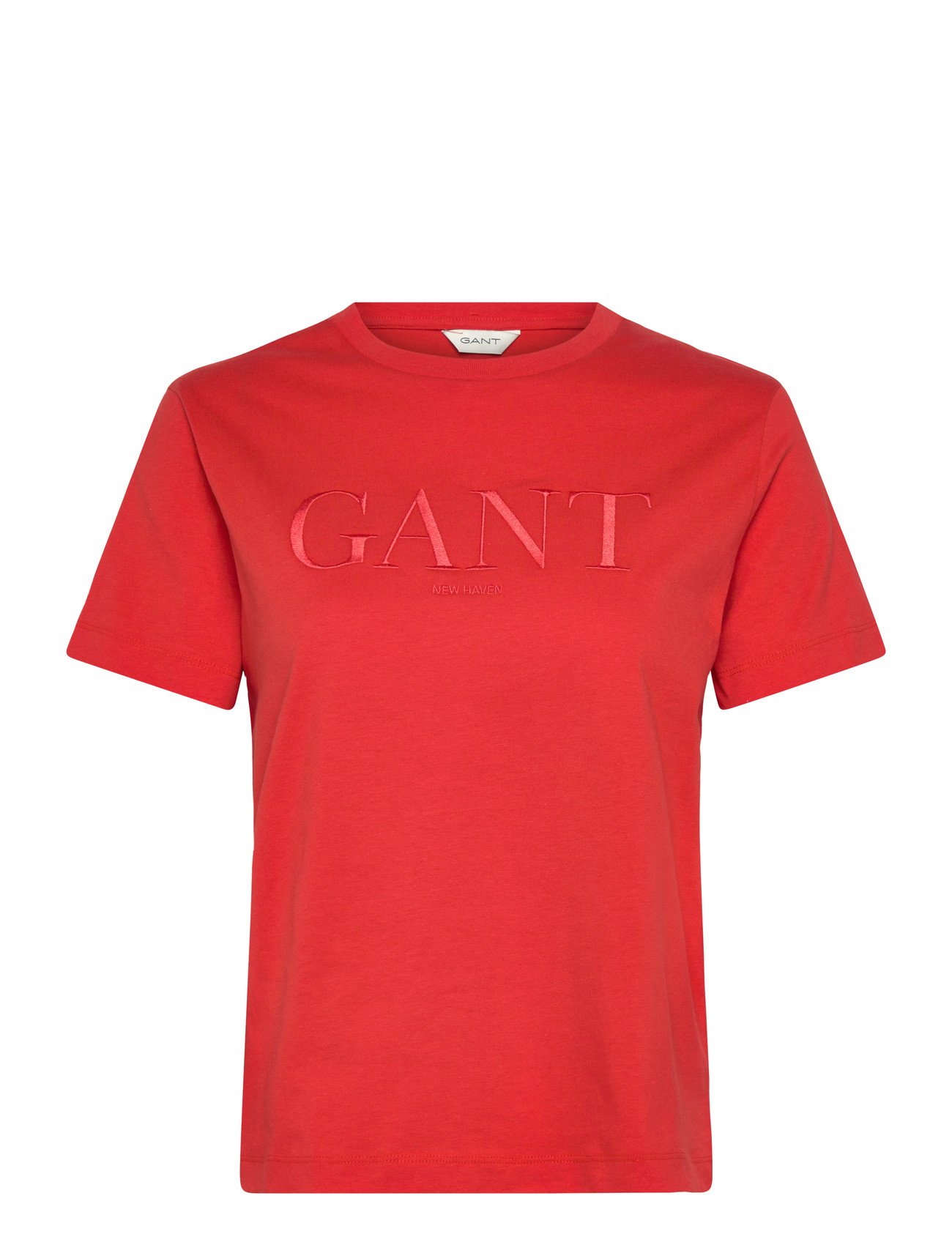 GANT Reg Tonal Graphic Ss T-Shirt, XS, Red, T-Shirts & Toppe > Kortærmede, Dame