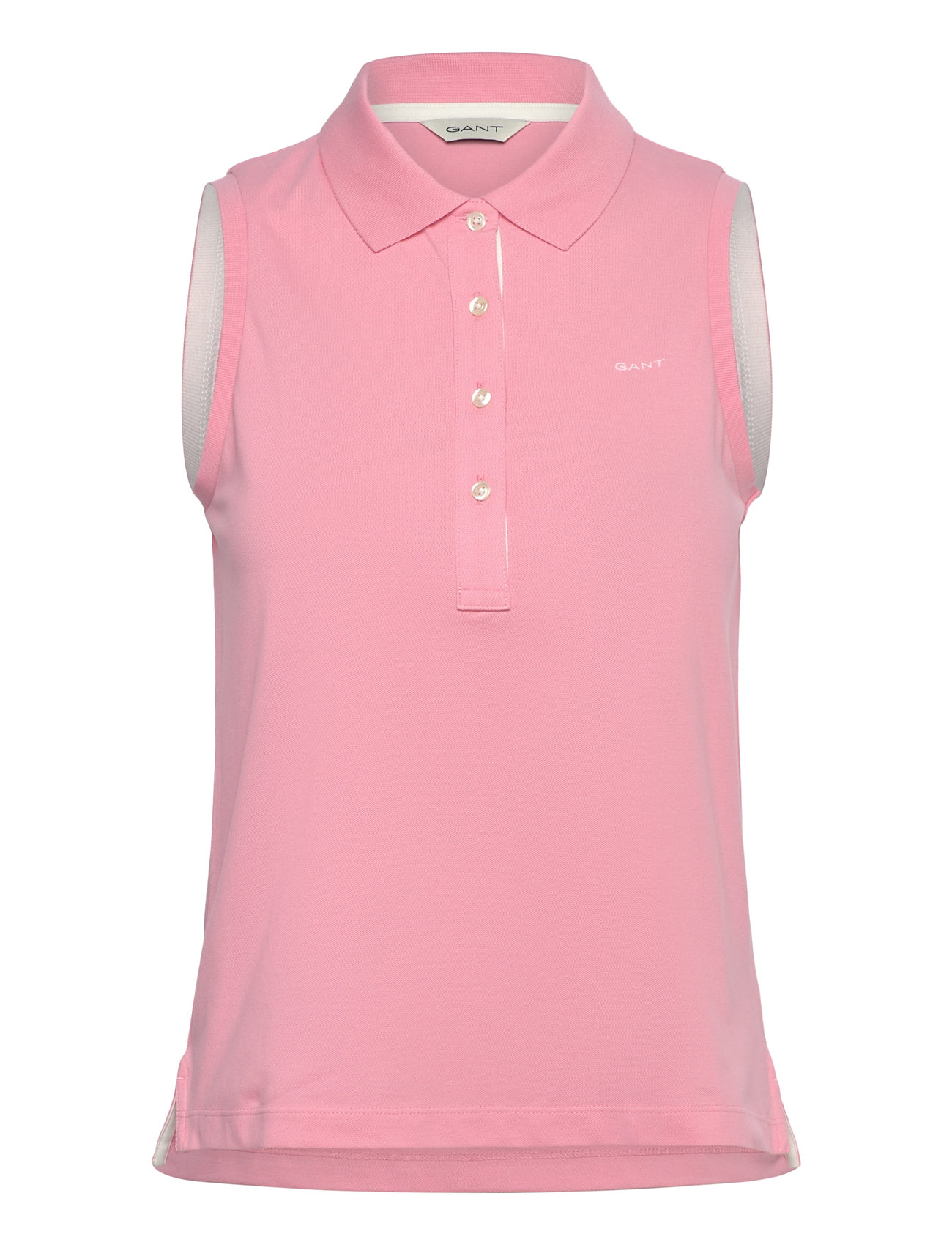 GANT Contrast Collar Sleeveless Pique Rosa