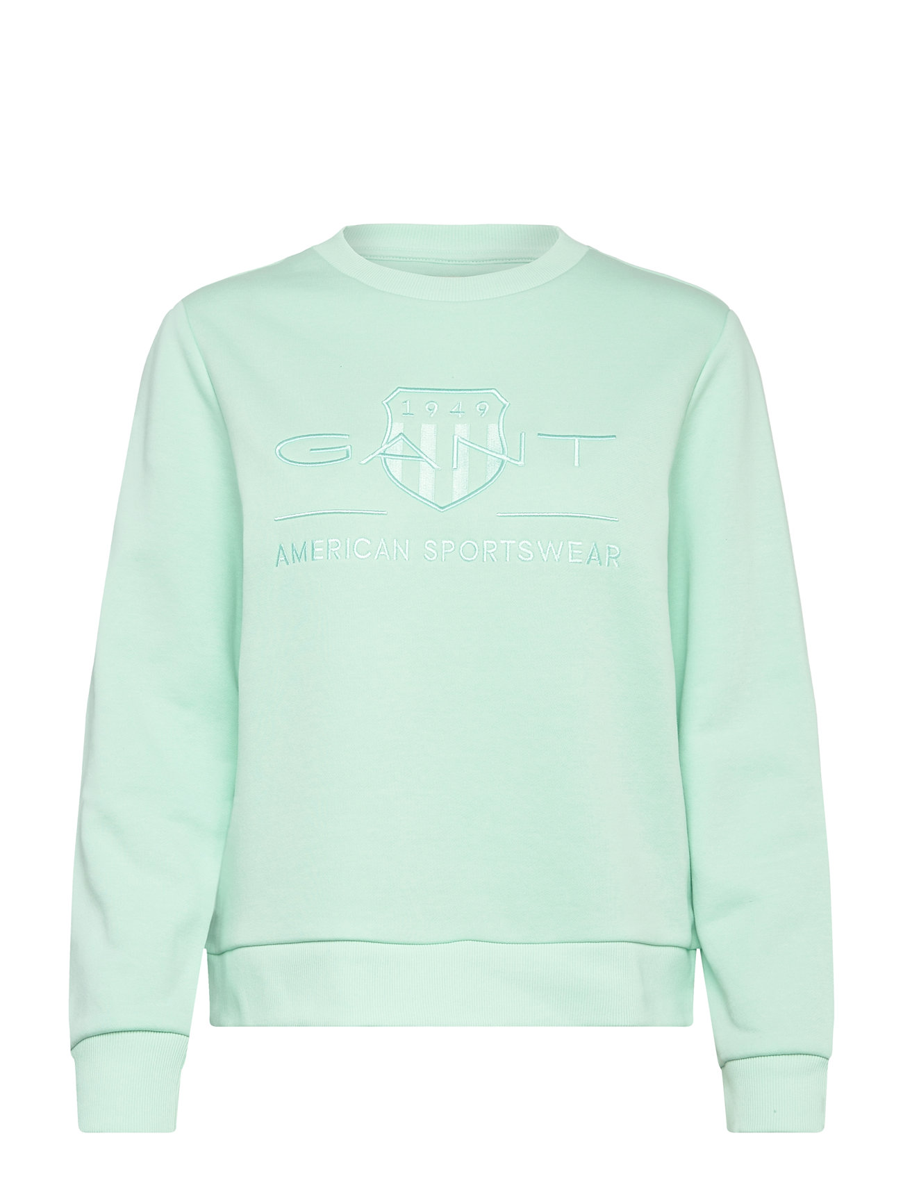 GANT Reg Tonal Shield C-Neck Sweat Grön