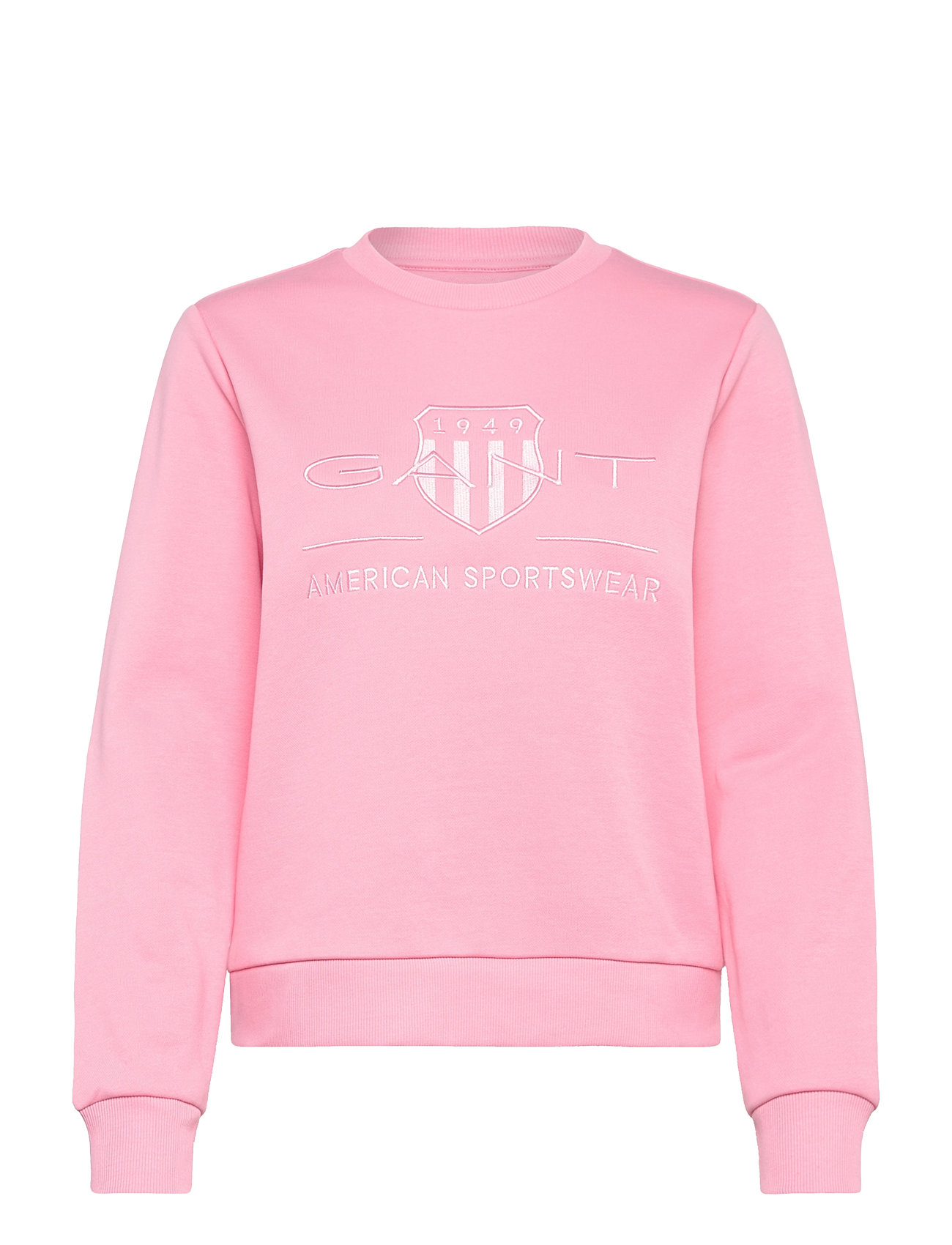 GANT Reg Tonal Shield C-Neck Sweat Rosa