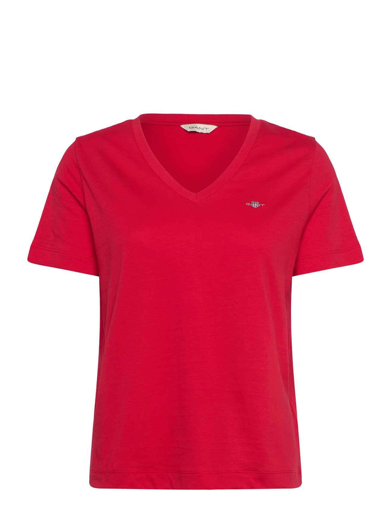 Reg Shield Ss V-Neck T-Shirt Red GANT