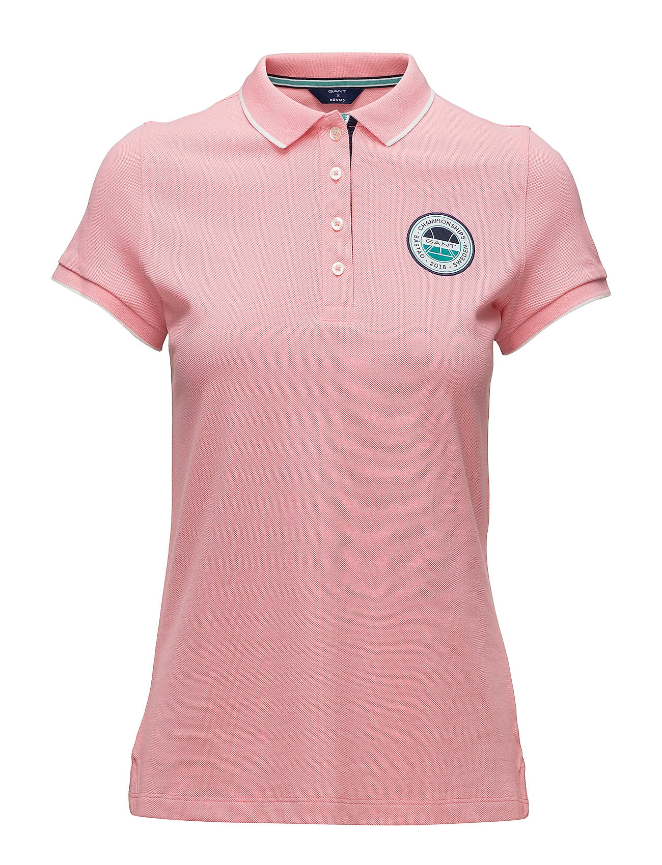 Op1 Bastad Pique Ss Rugger T Shirts Tops Polo Overhemd Roze Gant gant kopen in de aanbieding