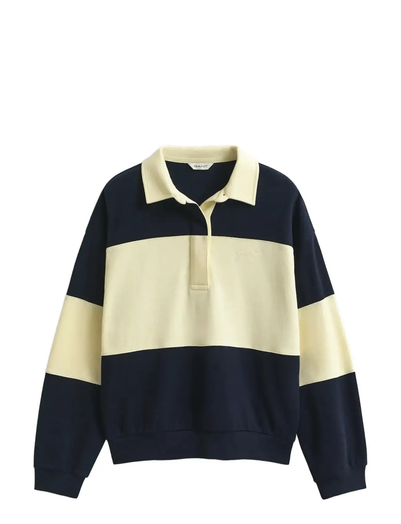 GANT Pique Texture Color Block Rugger Navy - XL - Damen