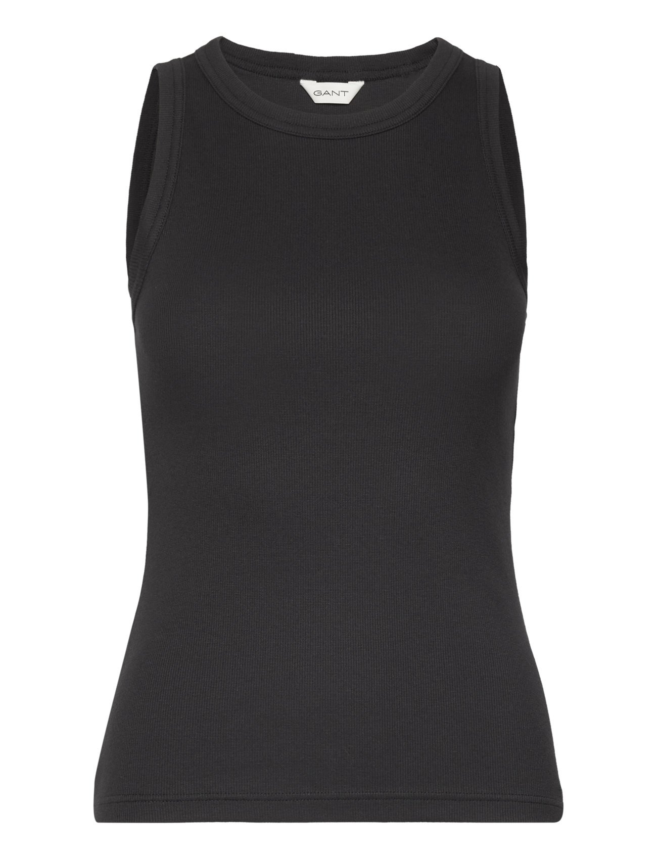 GANT High Neck Rib Tank Top Svart