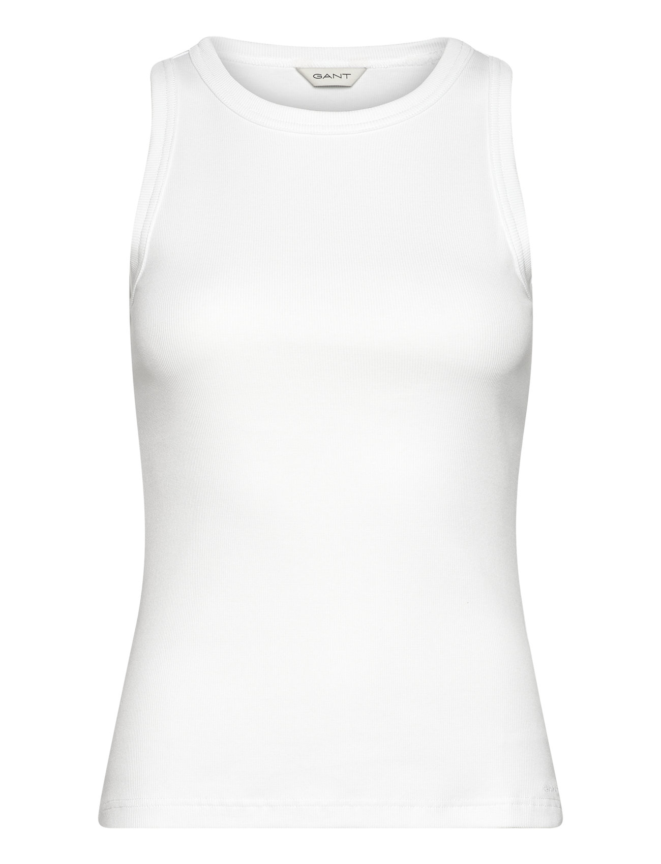 GANT High Neck Rib Tank Top Vit