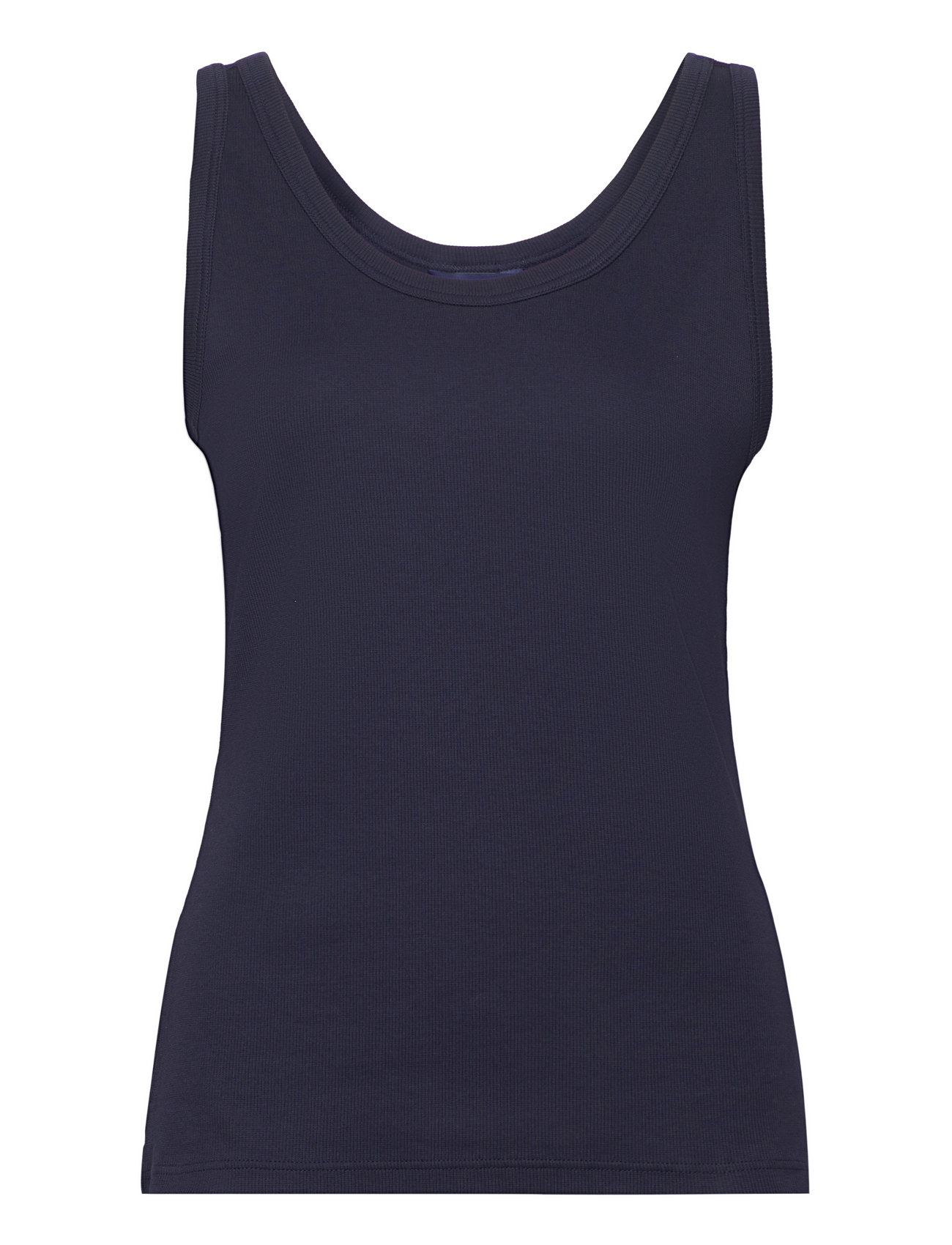 Slim Ribbed Tank Top Tops T-shirts & Tops Sleeveless Blue GANT