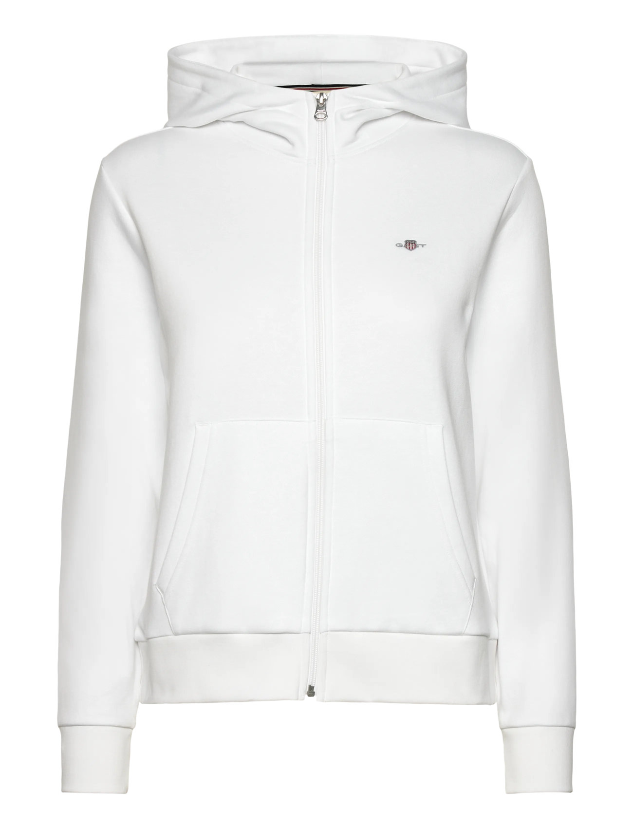 GANT Reg Shield Logo Zip Hoodie Weiß - XS - Damen