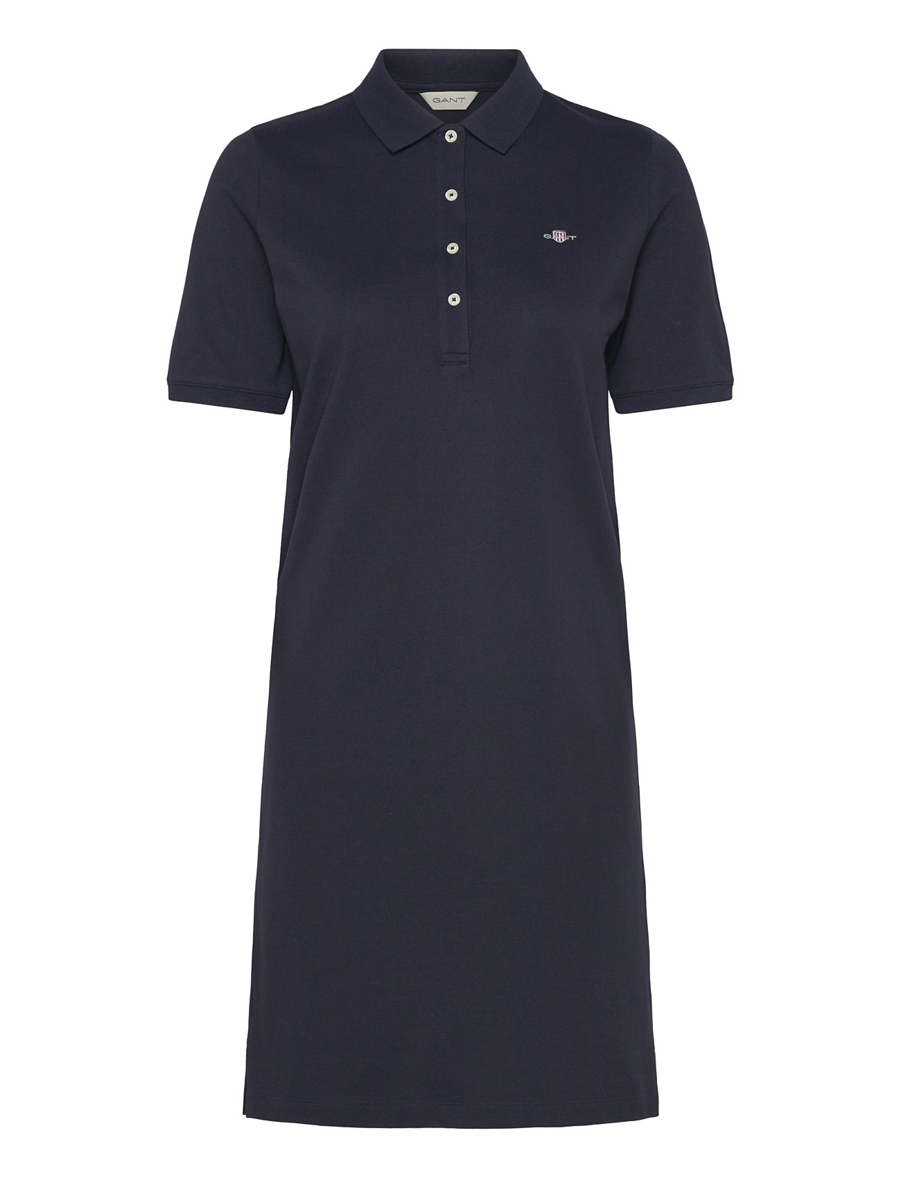 Shield Ss Pique Polo Dress Kort Kjole Navy GANT
