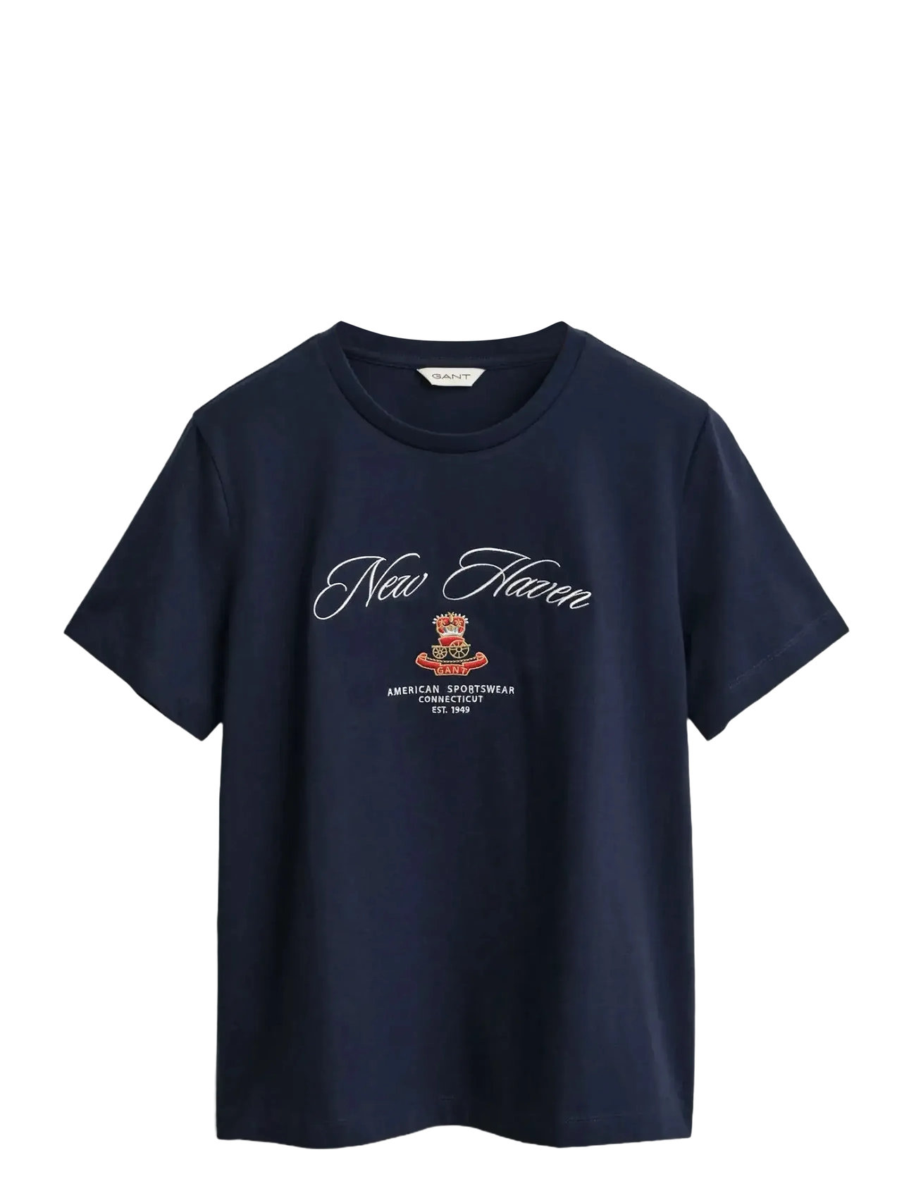 GANT Reg Baumwolle Crest Ss T-Shirt EVENING Blau - XS - Damen