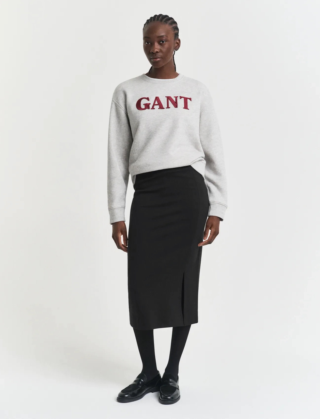 GANT Jersey Pencil Skirt, S, Multi/patterned, Nederdele > Blyantnederdele, Dame