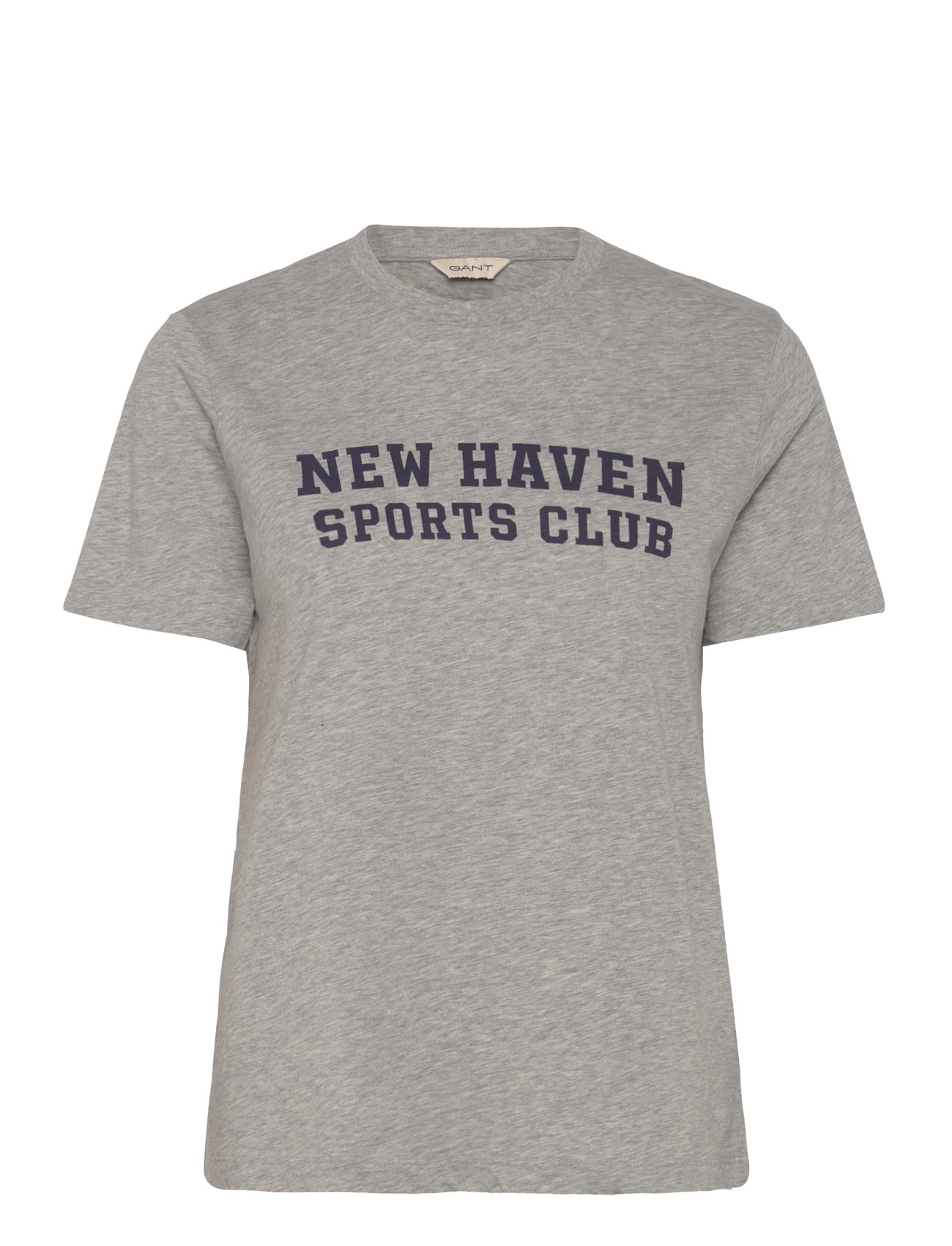 GANT Reg Graphic Ss T-Shirt, S, Grey, T-Shirts & Toppe > Kortærmede, Dame