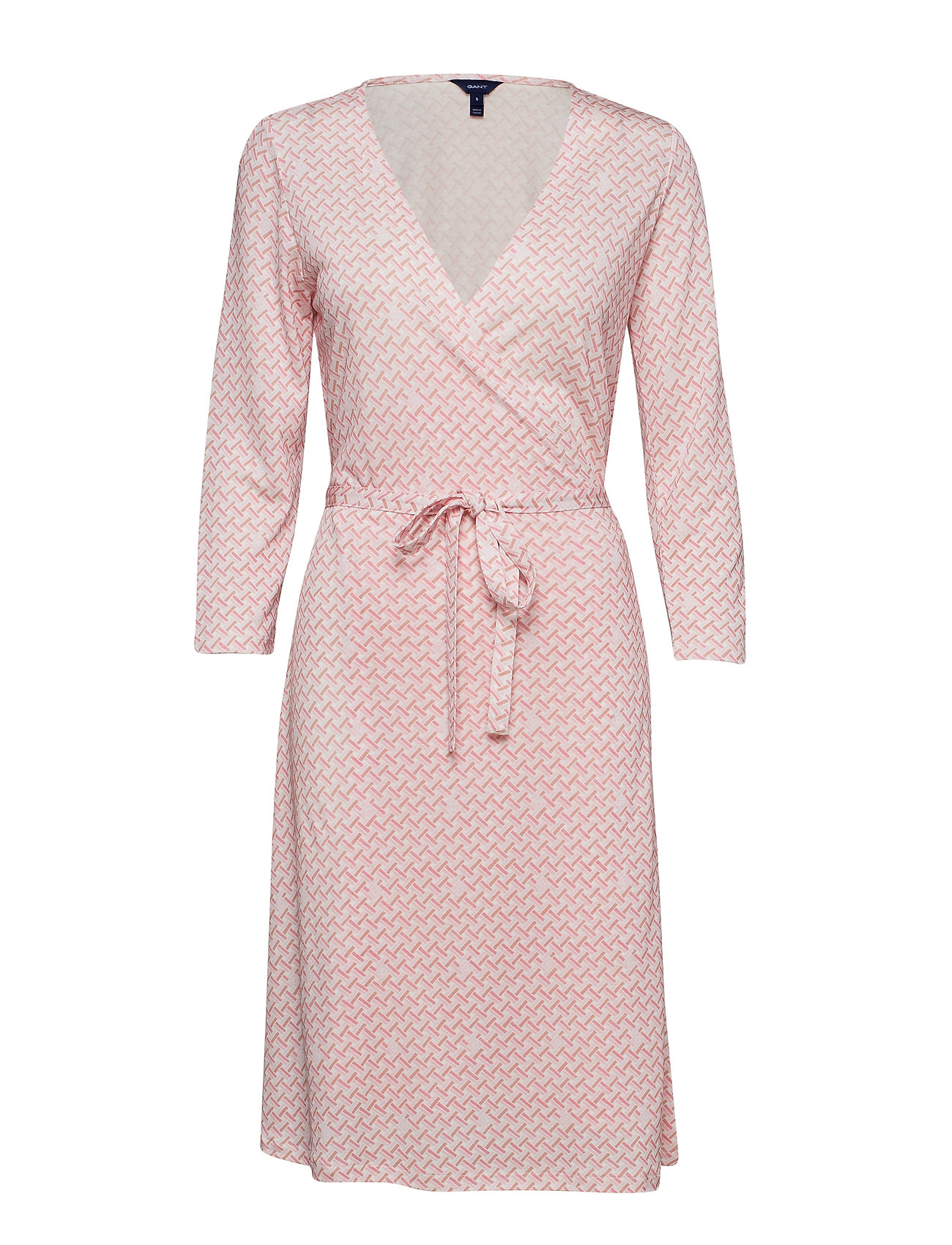 O1 Signature Printed Wrapdress Jurk Knielengte Roze Gant gant kopen in de aanbieding O1 Signature Printed Wrapdress Jurk Knielengte Roze Gant gant kopen in de aanbieding
