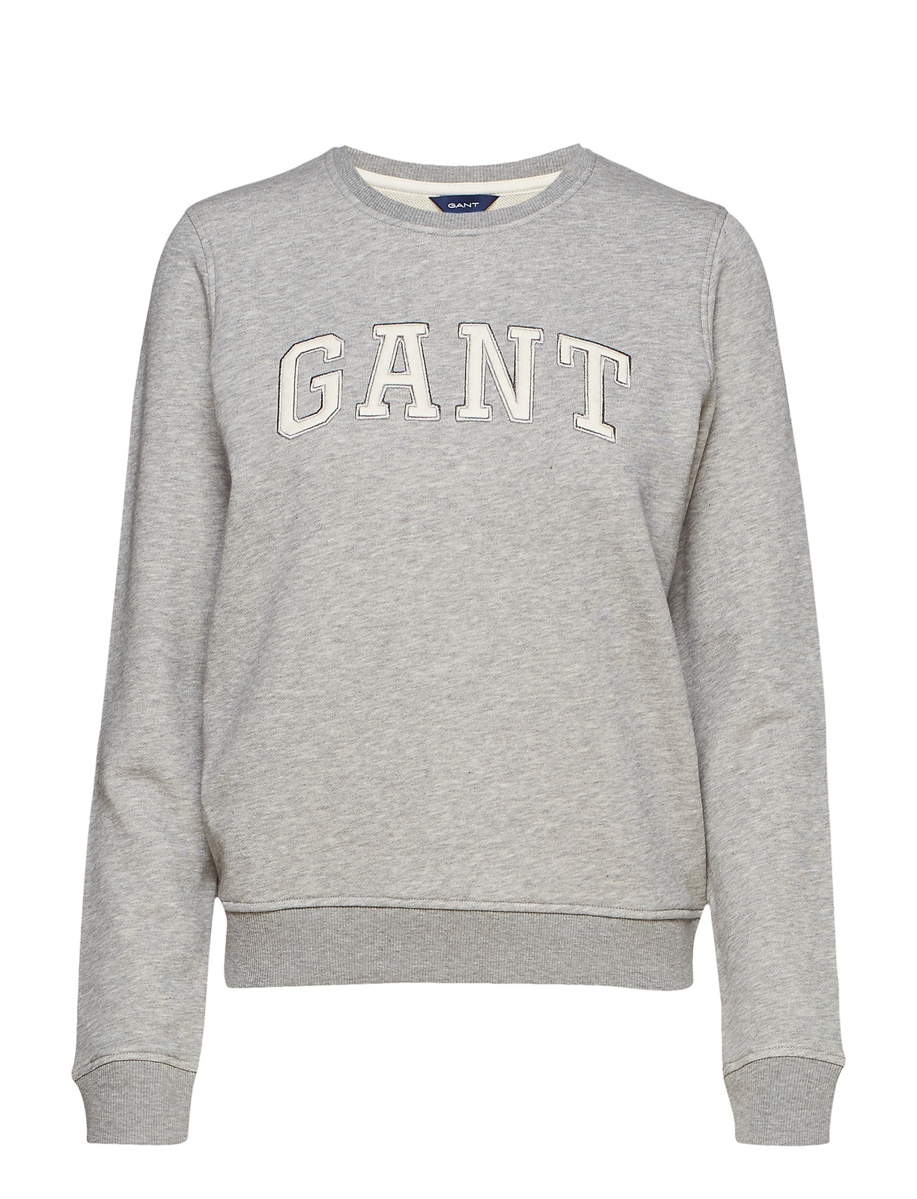 O1 Logo C Neck Sweat Trui Met Lange Mouwen Grijs Gant gant kopen in de aanbieding