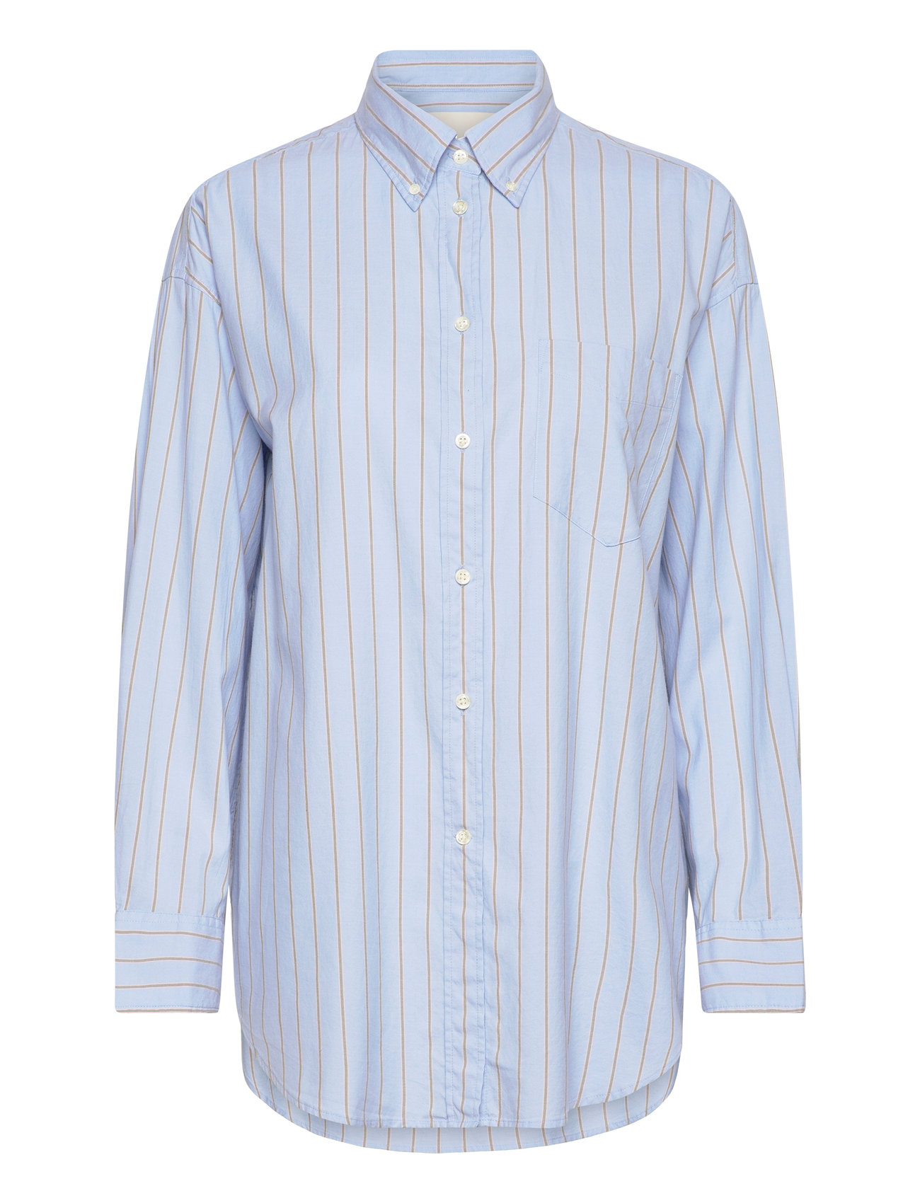 Os Luxury Oxford Bd Striped Shirt Blue GANT