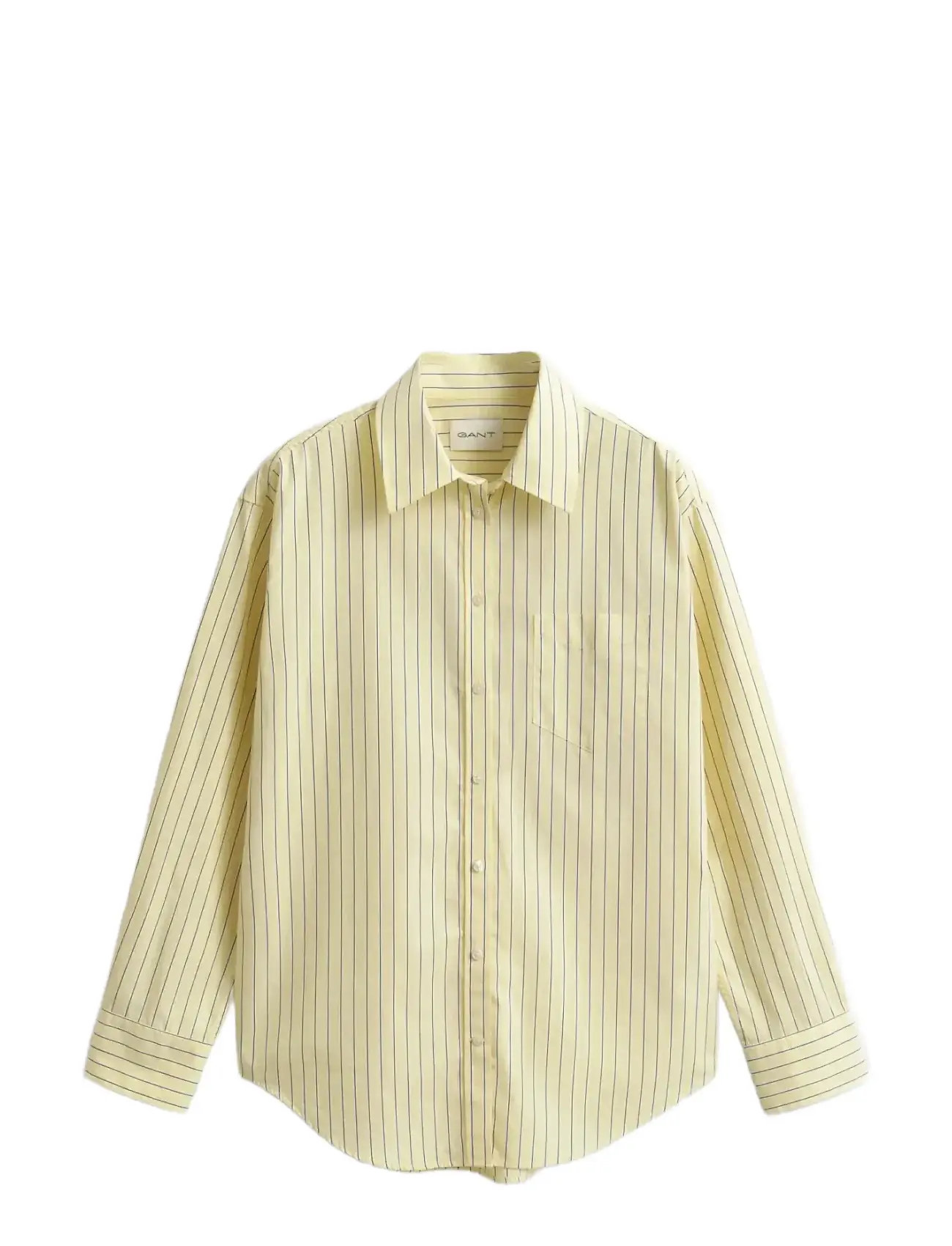 GANT Rel Klassisch Poplin Stripe Ls Shirt Gelb - 42 - Damen