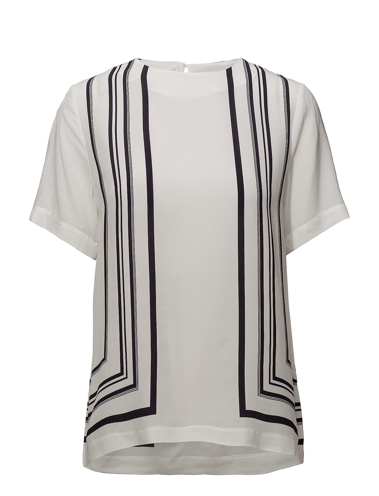 O1 Border Striped Top T Shirts Tops Short Sleeved Wit Gant gant kopen in de aanbieding