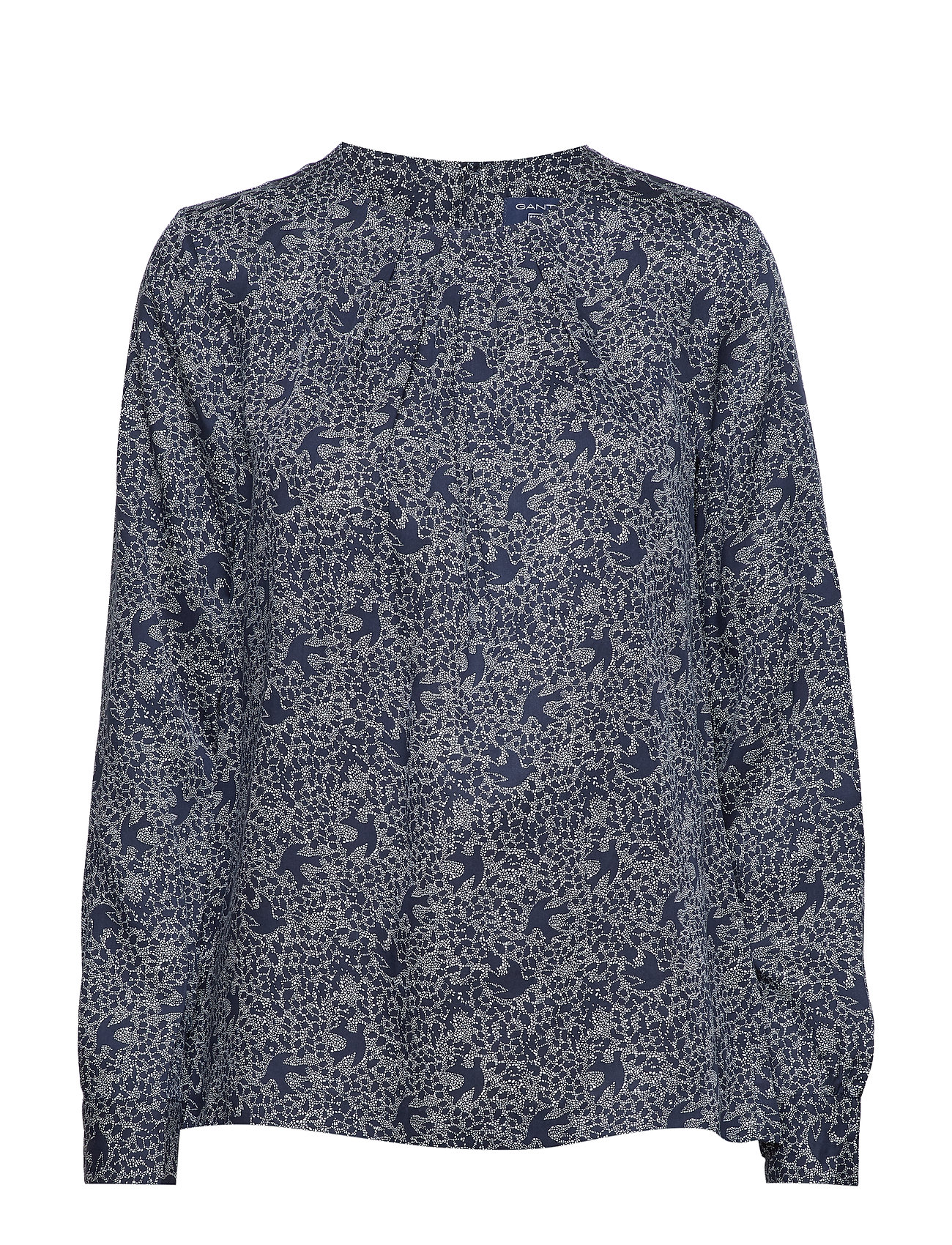 O3 Featherweight Printed Blouse Lange Mouwen Blauw Gant gant kopen in de aanbieding