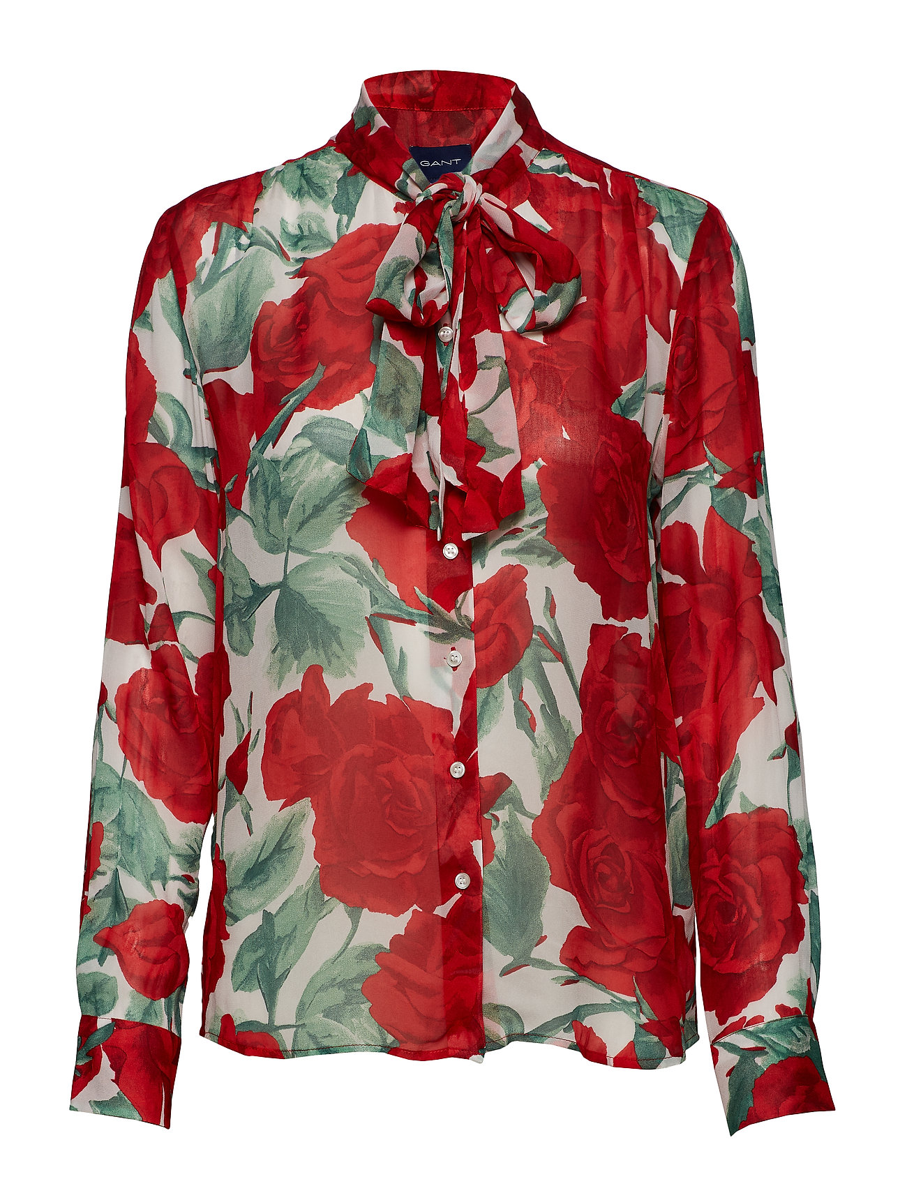 O1 Rose Bow Blouse Lange Mouwen Rood Gant gant kopen in de aanbieding O1 Rose Bow Blouse Lange Mouwen Rood Gant gant kopen in de aanbieding