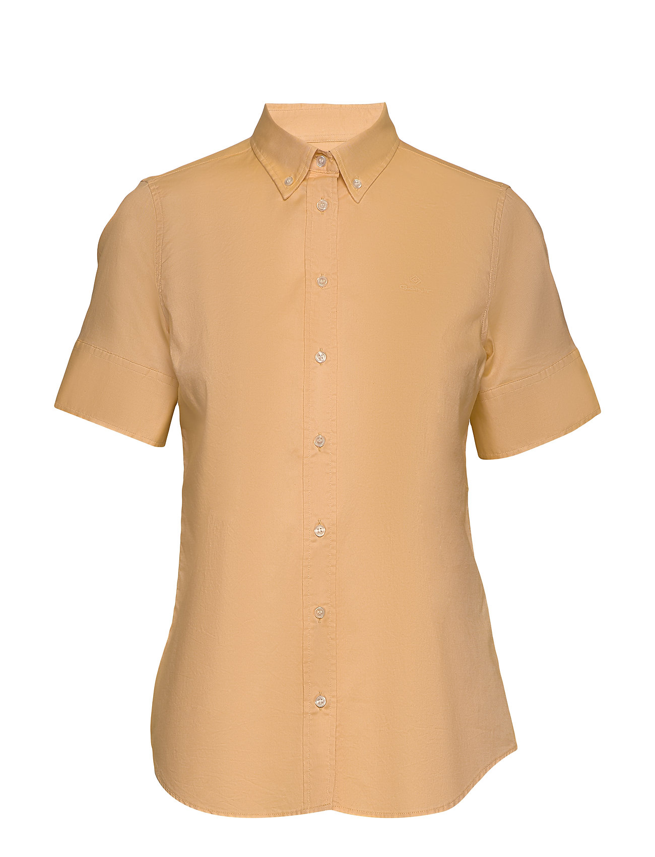 Stretch Oxford Solid Ss Shirt Lyhythihainen Paita Keltainen GANT