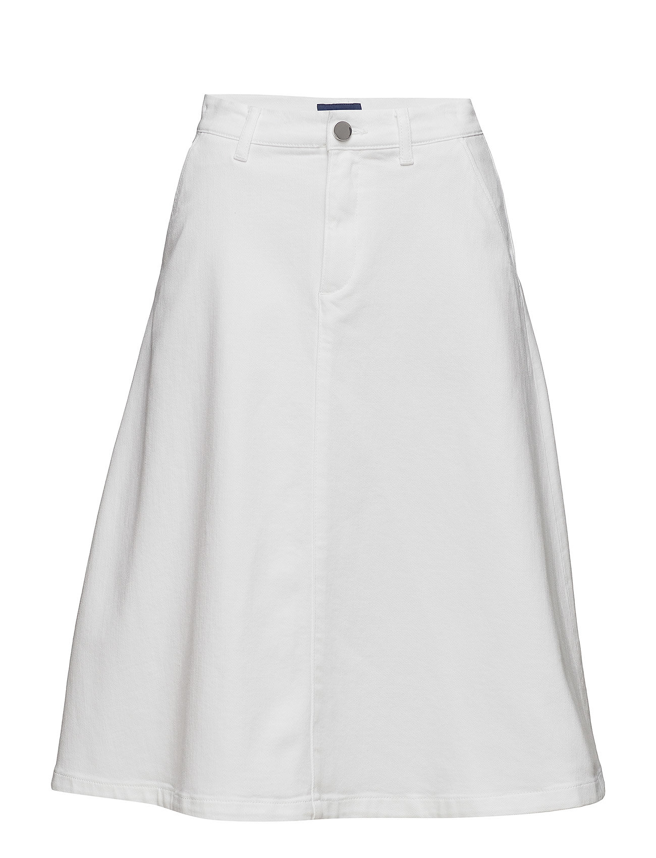 01 A Line Midi Skirt Rok Knielengte Wit Gant gant kopen in de aanbieding