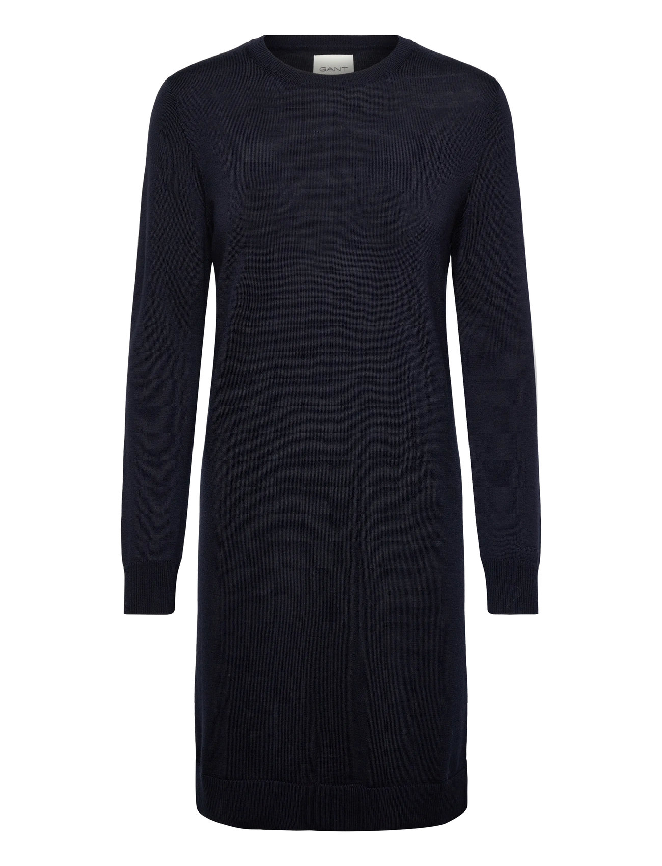 GANT Fine Merino Knitted Dress, XS, Navy, Kjoler > Kort Kjole, Dame