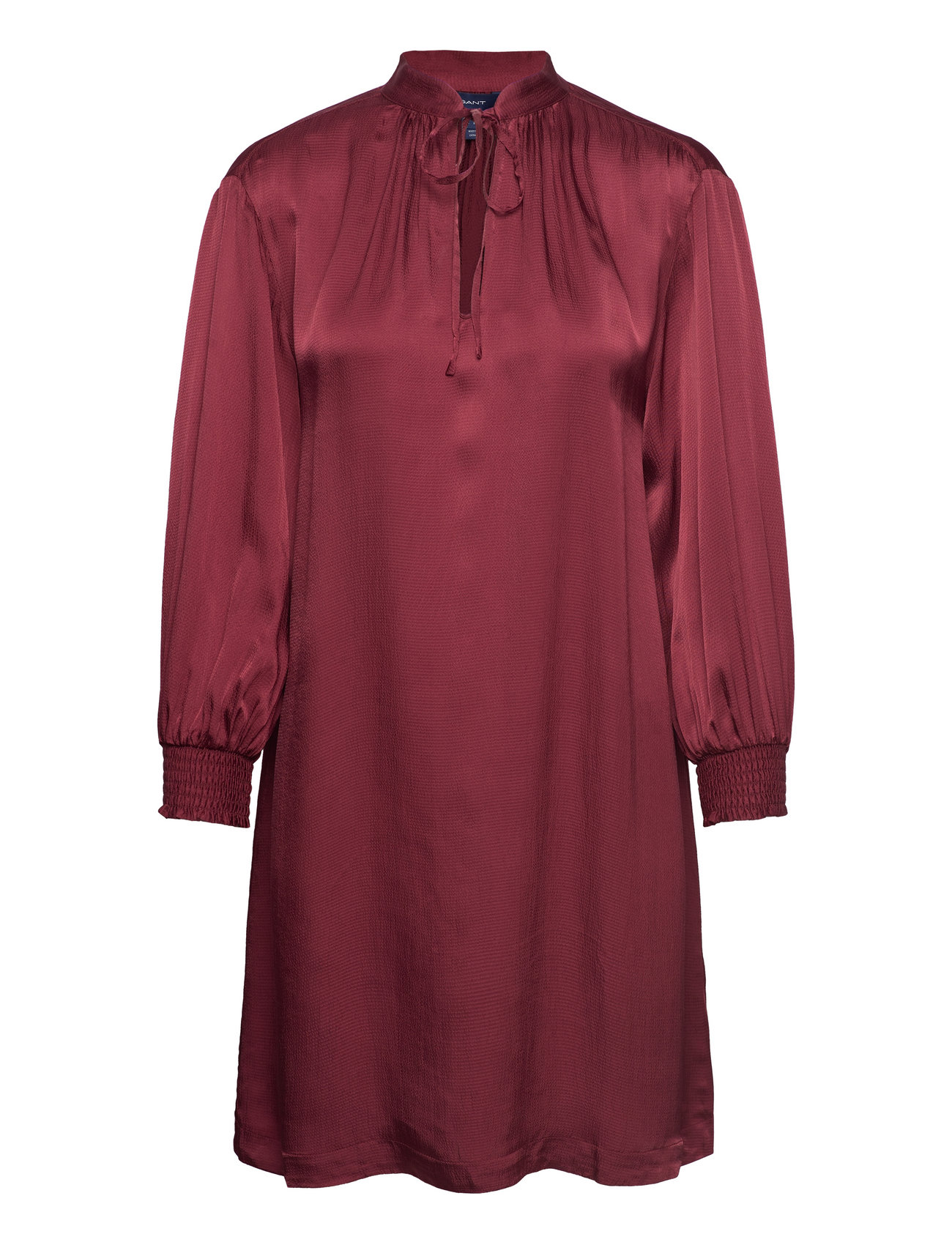 D1. Stand Collar Dress Kort Kjole Burgundy GANT