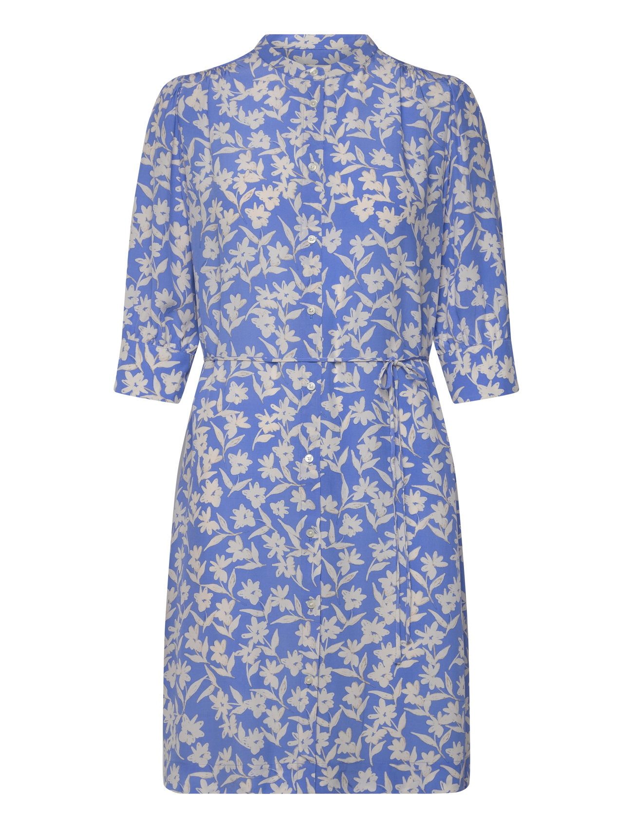 Reg Floral Print Ss Shirt Dress Kort Kjole Blue GANT