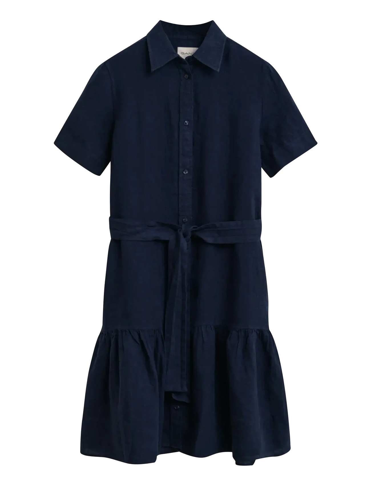 GANT Reg Linen Shirt Kleid Navy - 42 - Damen