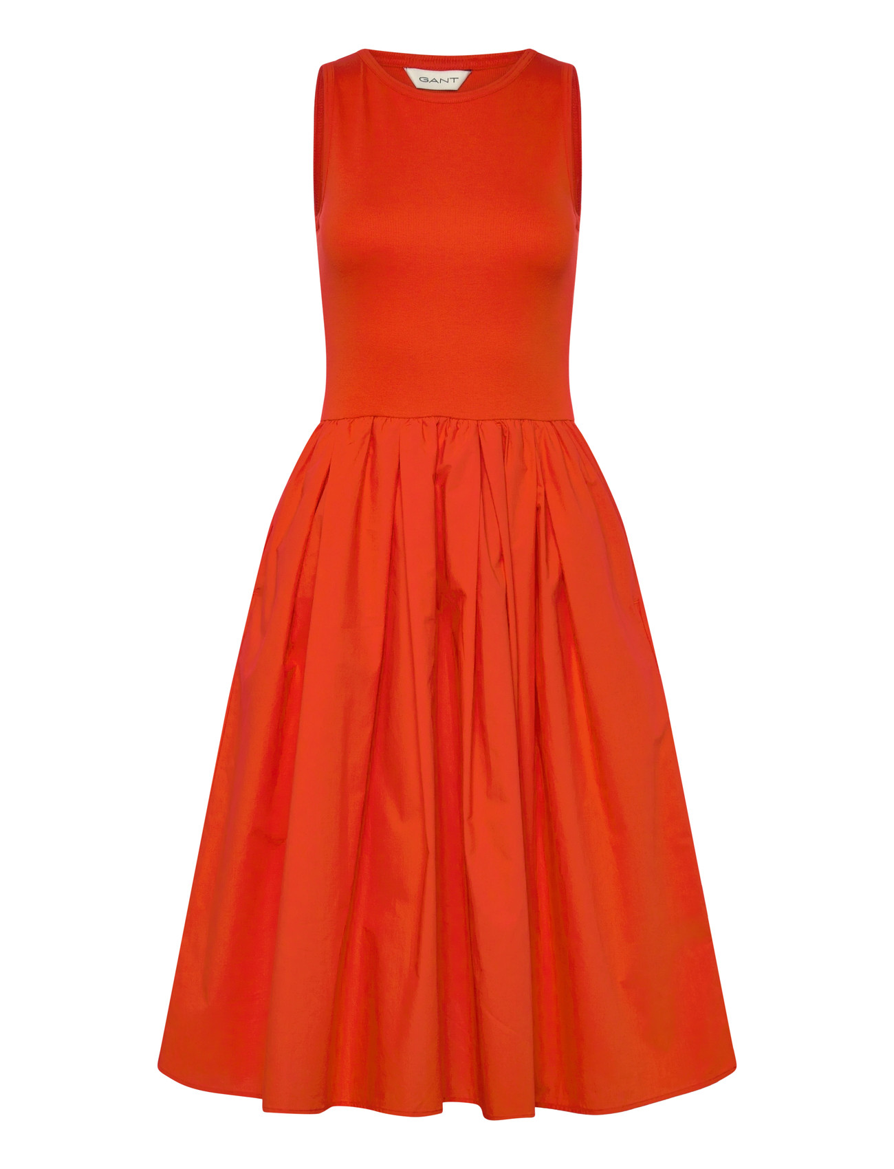 GANT Jersey Woven Combo Dress, XS, Red, Kjoler > Knælange Og Midi, Dame