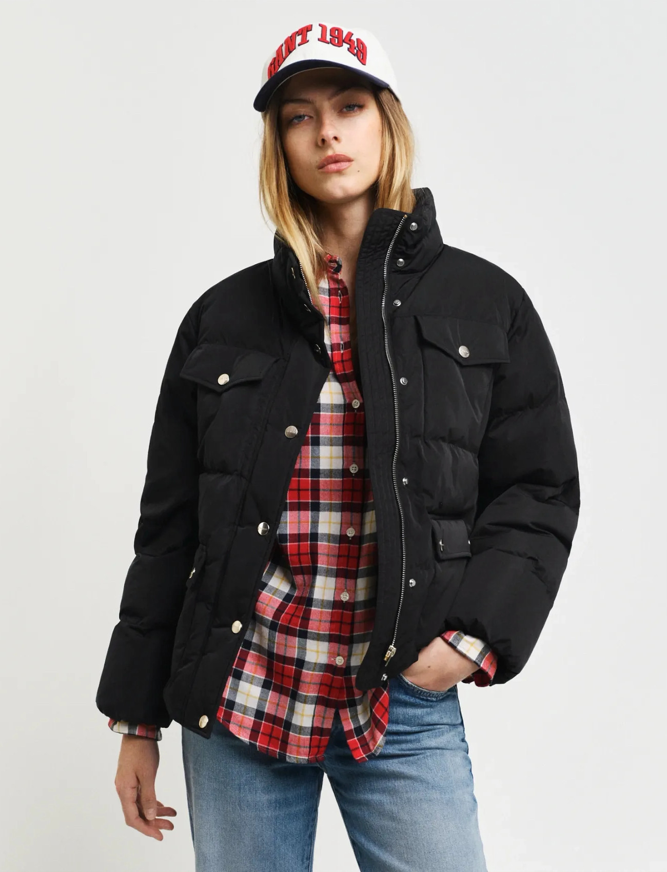 GANT Active Cloud Jacket, M, Black, Jakker > Vatteret Jakke, Dame